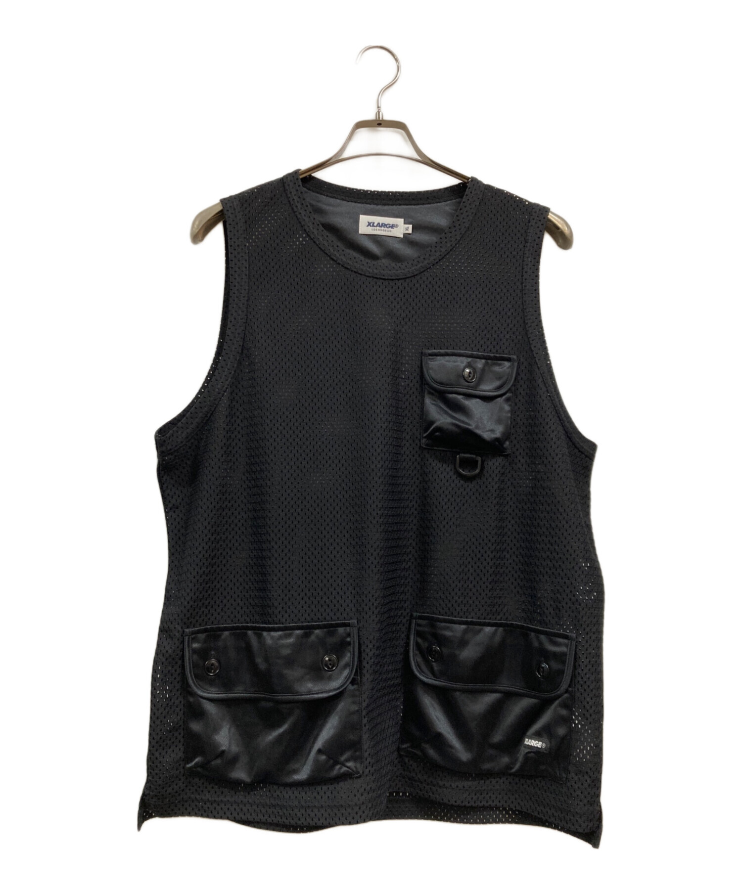 中古・古着通販】X-LARGE (エクストララージ) メッシュベスト ブラック