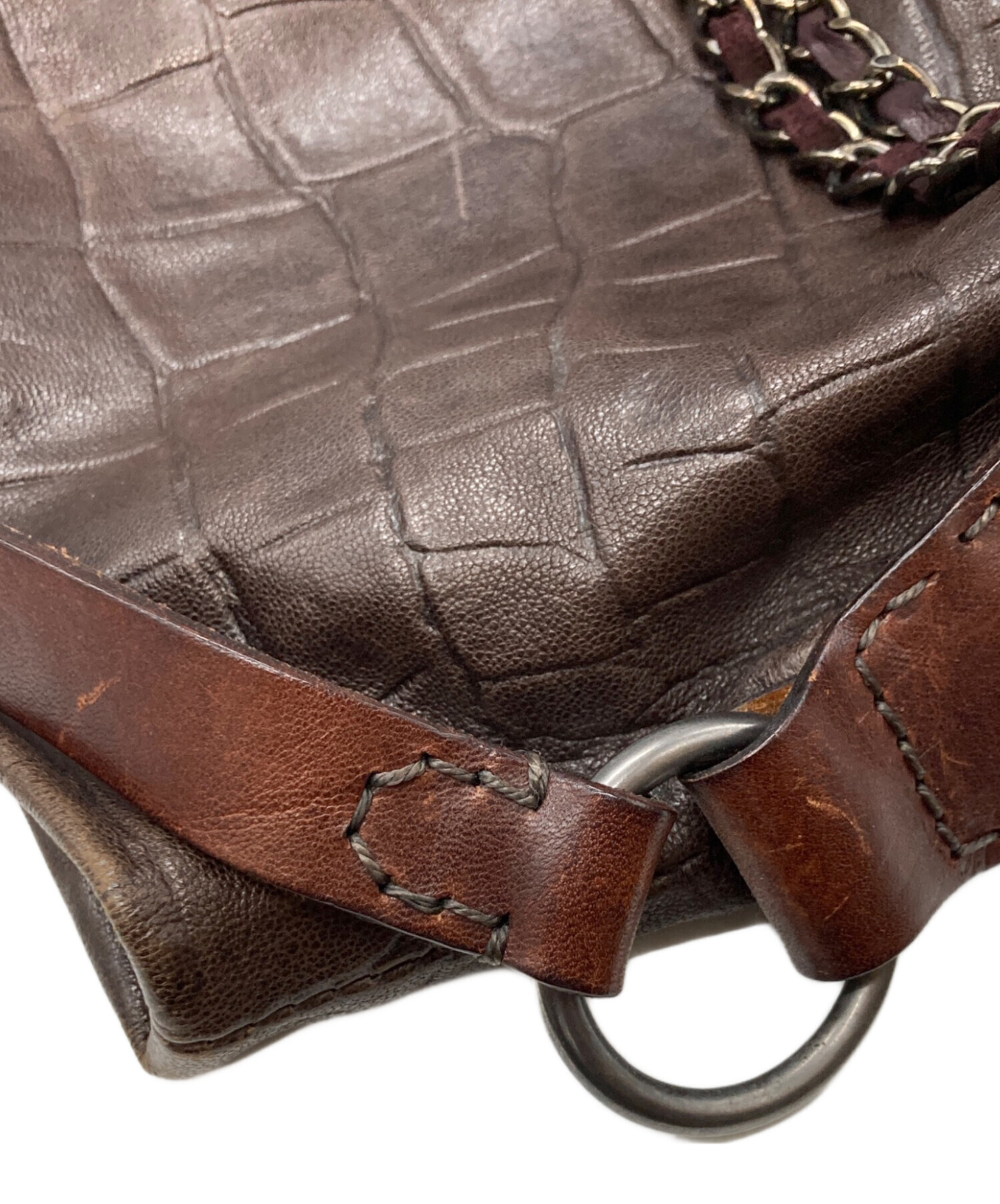 HENRY BEGUELIN ブラウン ショルダーバッグ 中古・古着通販】HENRY BEGUELIN (エンリーベグリン) レザーワン