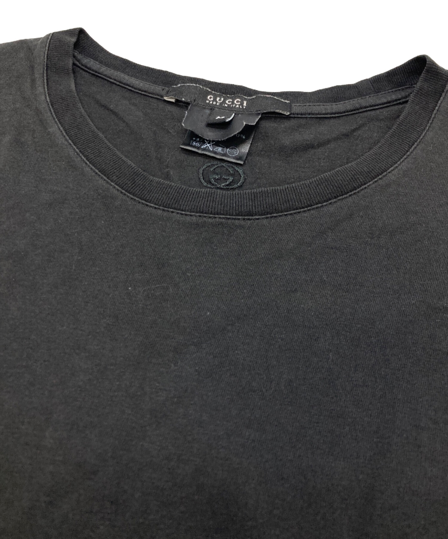 中古・古着通販】GUCCI (グッチ) バックGGロゴTシャツ ブラック サイズ