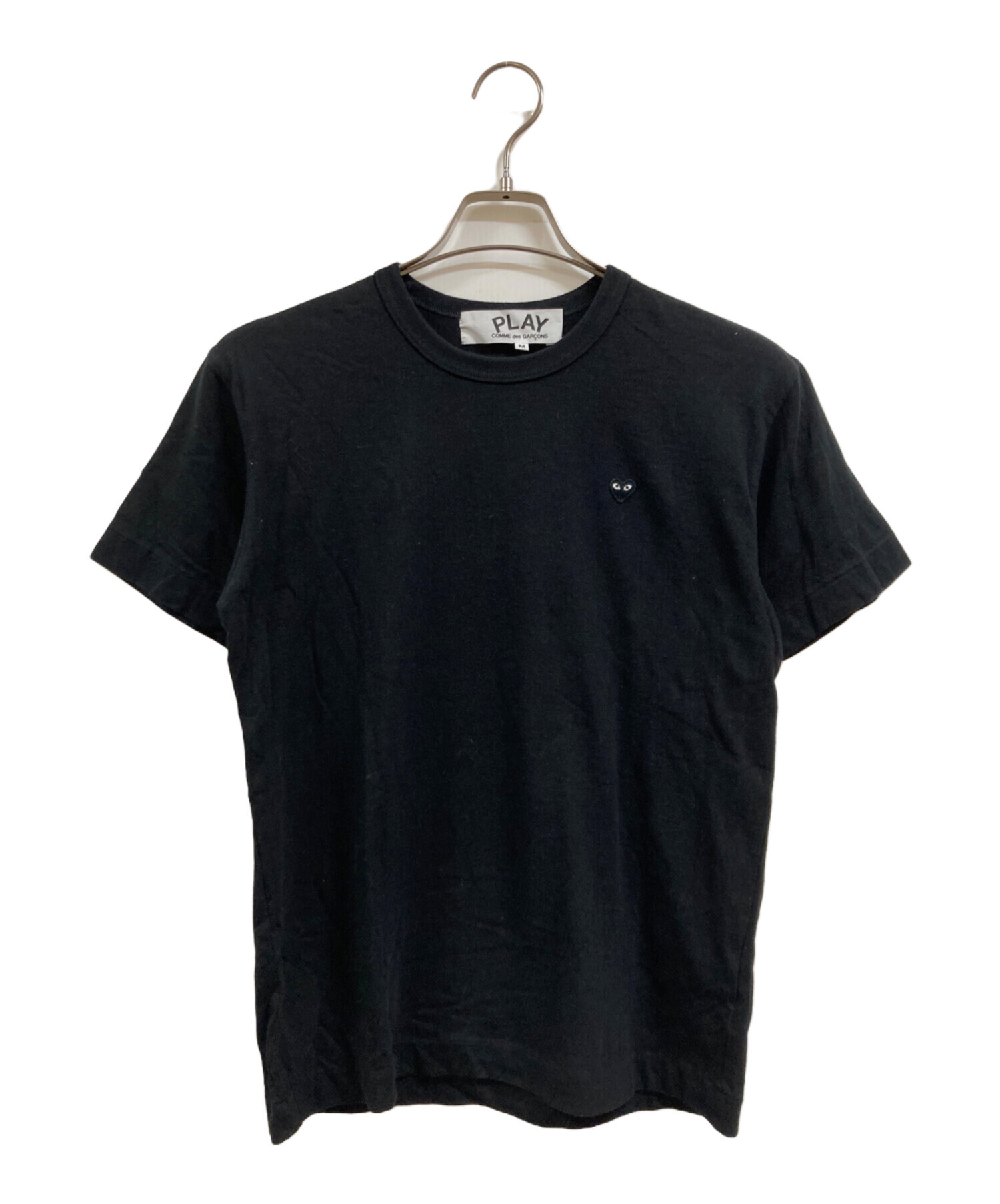 PLAY COMME des GARCONS Tシャツ・カットソー S 黒 【古着】【中古】【送料無料】 COMME des GARCONS（コムデギャルソン） Tシャツ 半袖 プレイ PLAY