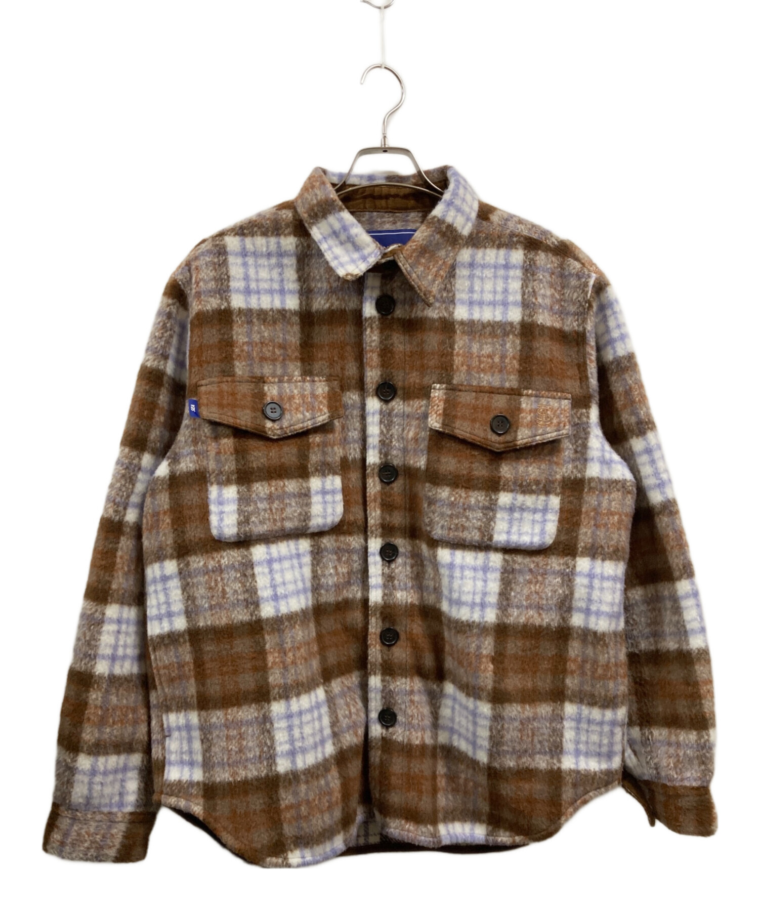 ジャケット・アウター WIND AND SEA SHAGGY PLAID CPO SHIRT JKT 中古・古着通販】WIND AND SEA (ウィンダンシー) 23AW SHAGGY PLAID