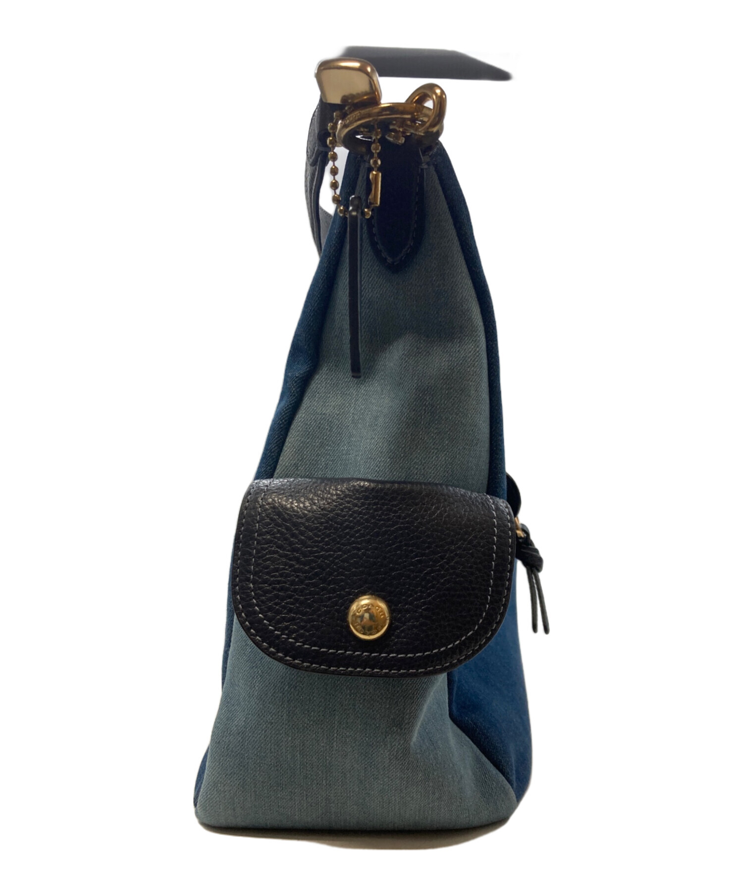 中古・古着通販】COACH (コーチ) デニムワンショルダーバッグ