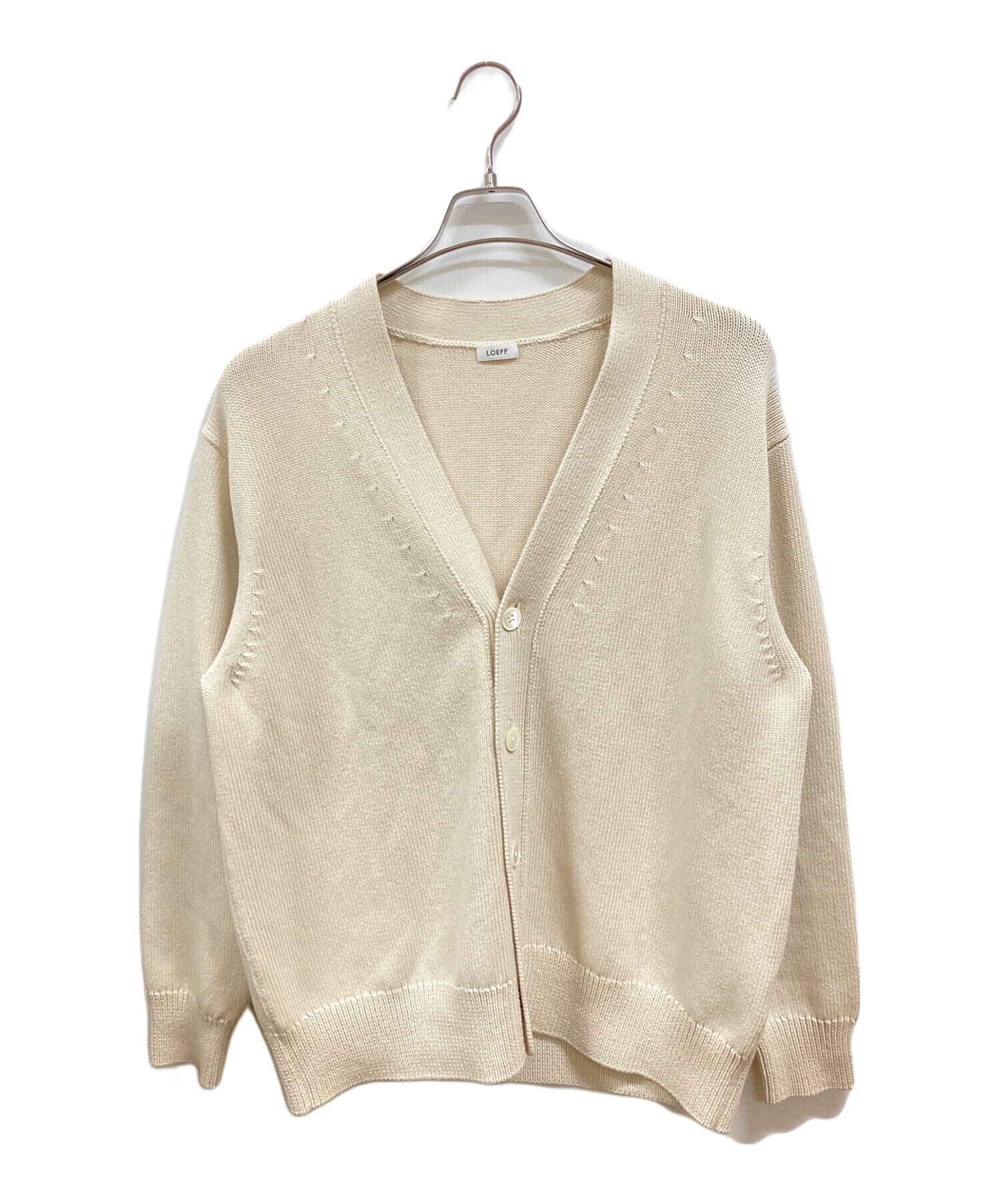 中古・古着通販】LOEFF (ロエフ) ニットカーディガン アイボリー