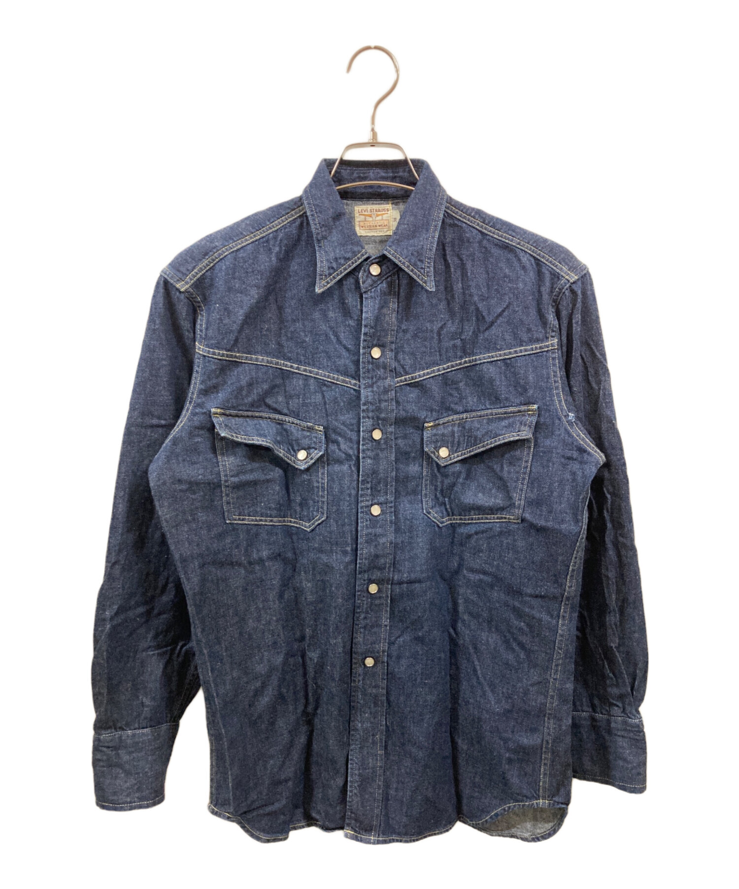 Levi’s LVC ロングホーン 36 ウエスタンデニムシャツ 濃紺　Sサイズ Levi's LVC ロングホーン 36 ウエスタンデニムシャツ 濃紺Sサイズ