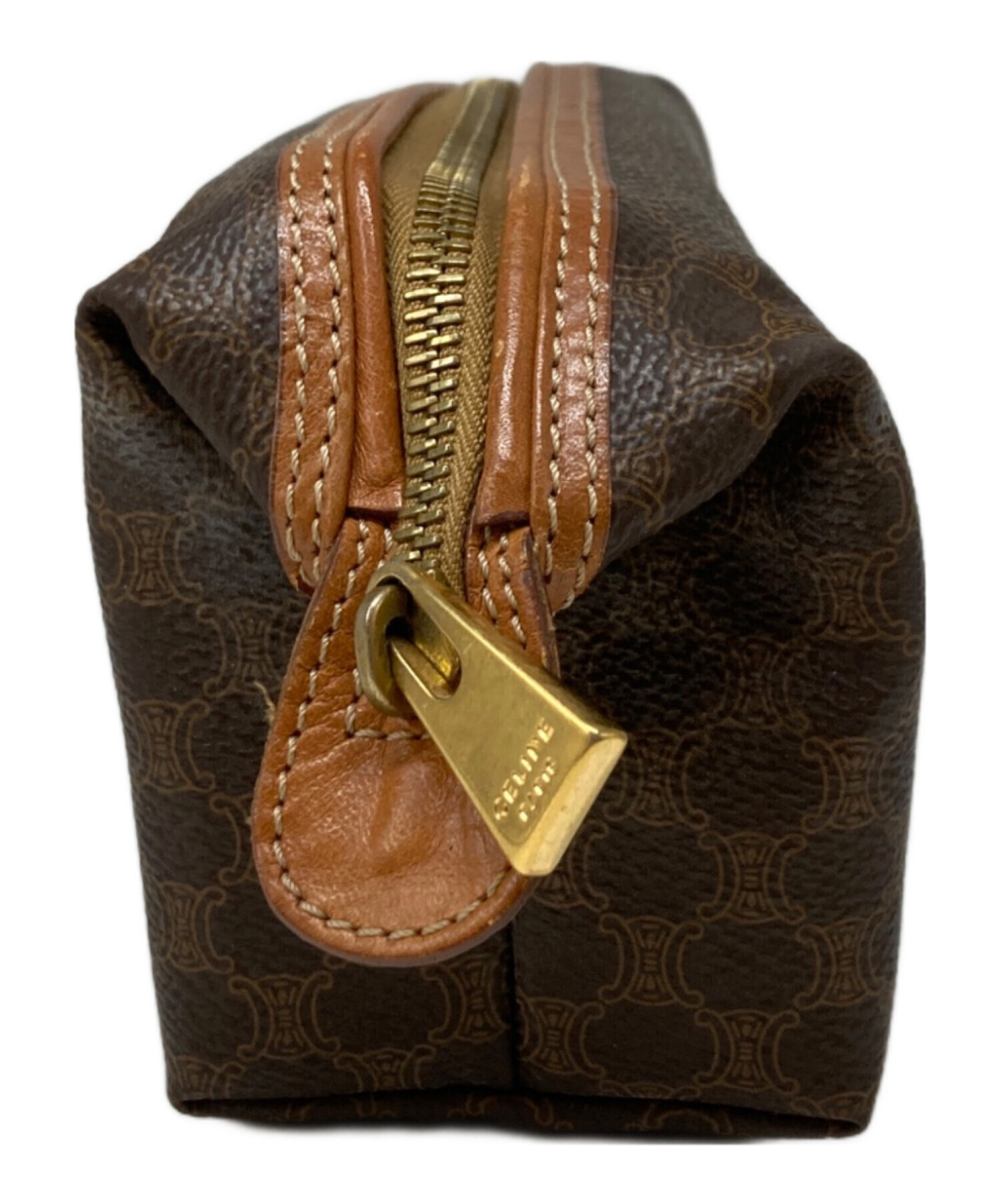 中古・古着通販】CELINE (セリーヌ) マカダム柄ポーチ ブラウン