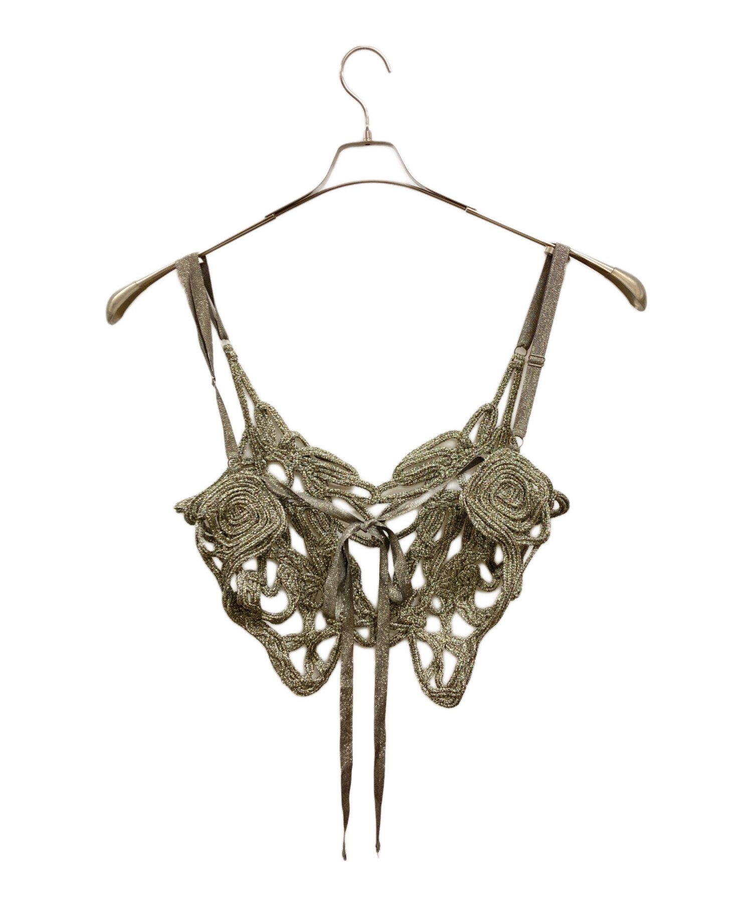 中古・古着通販】mukasa (ムカサ) Embroidery Metalic Camisole/ムカサ