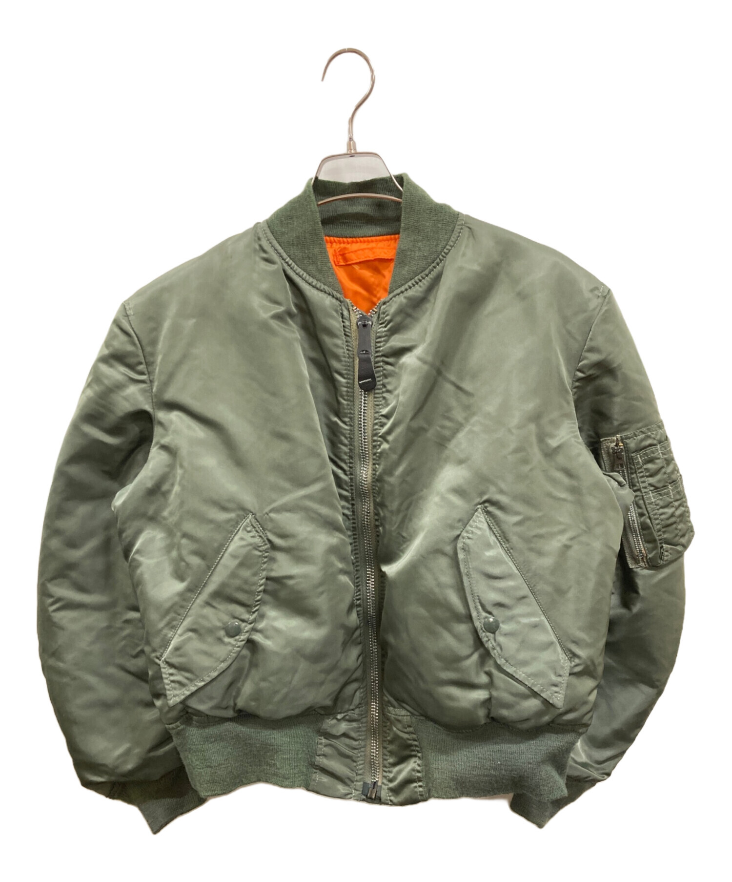 90s ALPHA アルファ MA-1 IDEAL J-82790J 難あり ALPHA MA-1 USA製 IDEALジッパー MIL-J-82790J アルファ ALPHA MIL-J