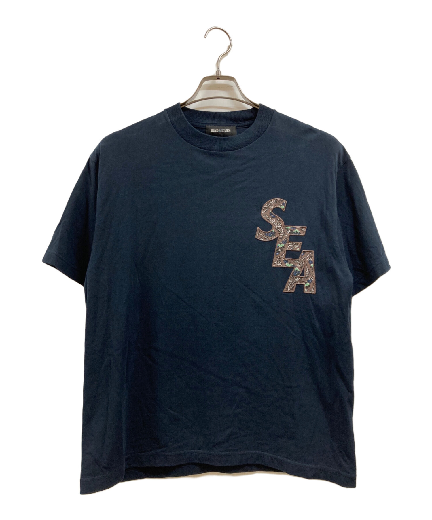 ウィンダンシー 半袖Tシャツ ネイビー 中古・古着通販】WIND AND SEA (ウィンダンシー) Tシャツ ネイビー