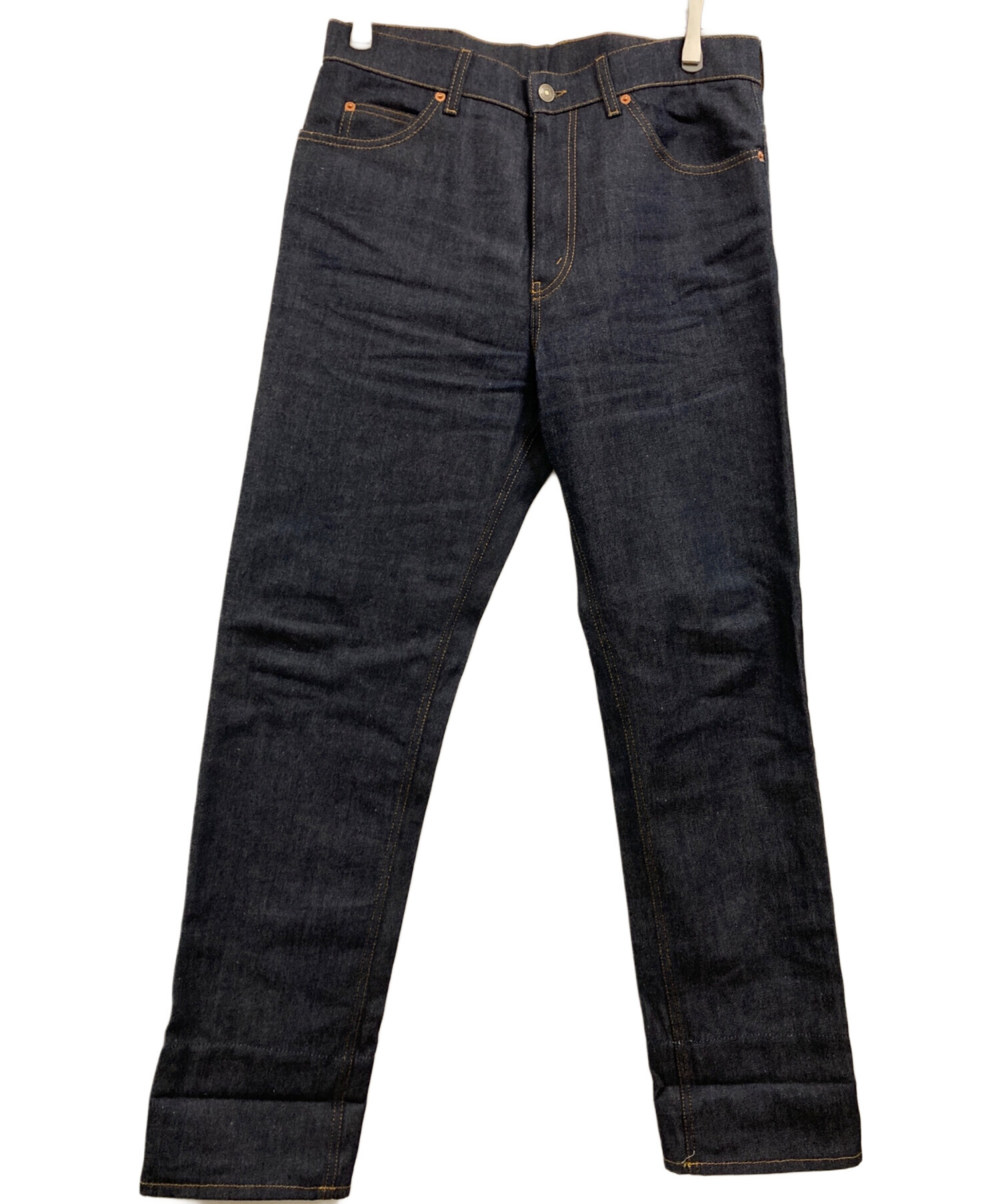 中古・古着通販】GUCCI (グッチ) GG総柄折り返し付きデニムパンツ 
