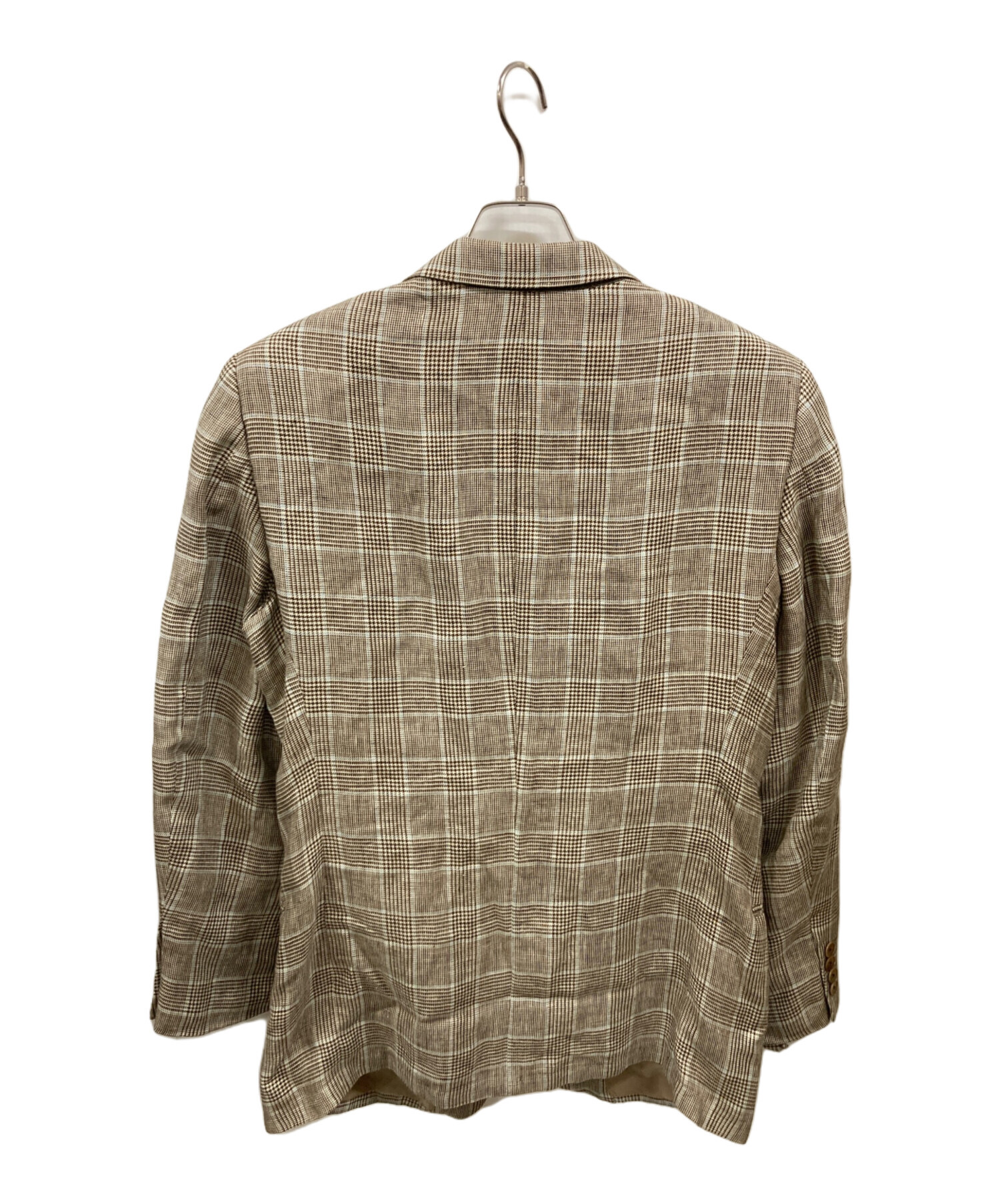 LA5137 アルマーニ コレツォーニ 刺繡 ノーカラージャケットベージュ40. 中古・古着通販】ARMANI COLLEZIONI (アルマーニ コレツィオーニ