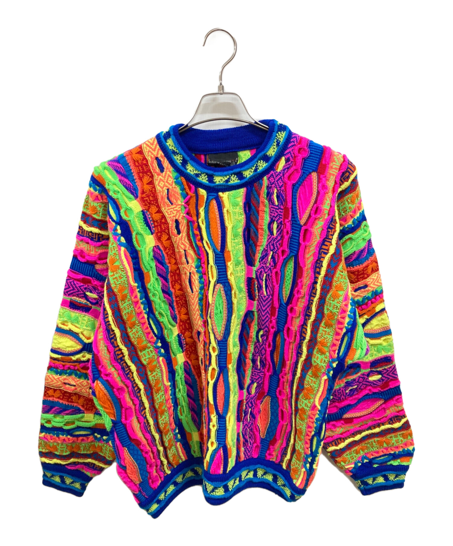 COOGI 3Dニット XXL 古着 美品 中古・古着通販】Coogi (クージー) 3Dニット クージー ブルー×ピンク