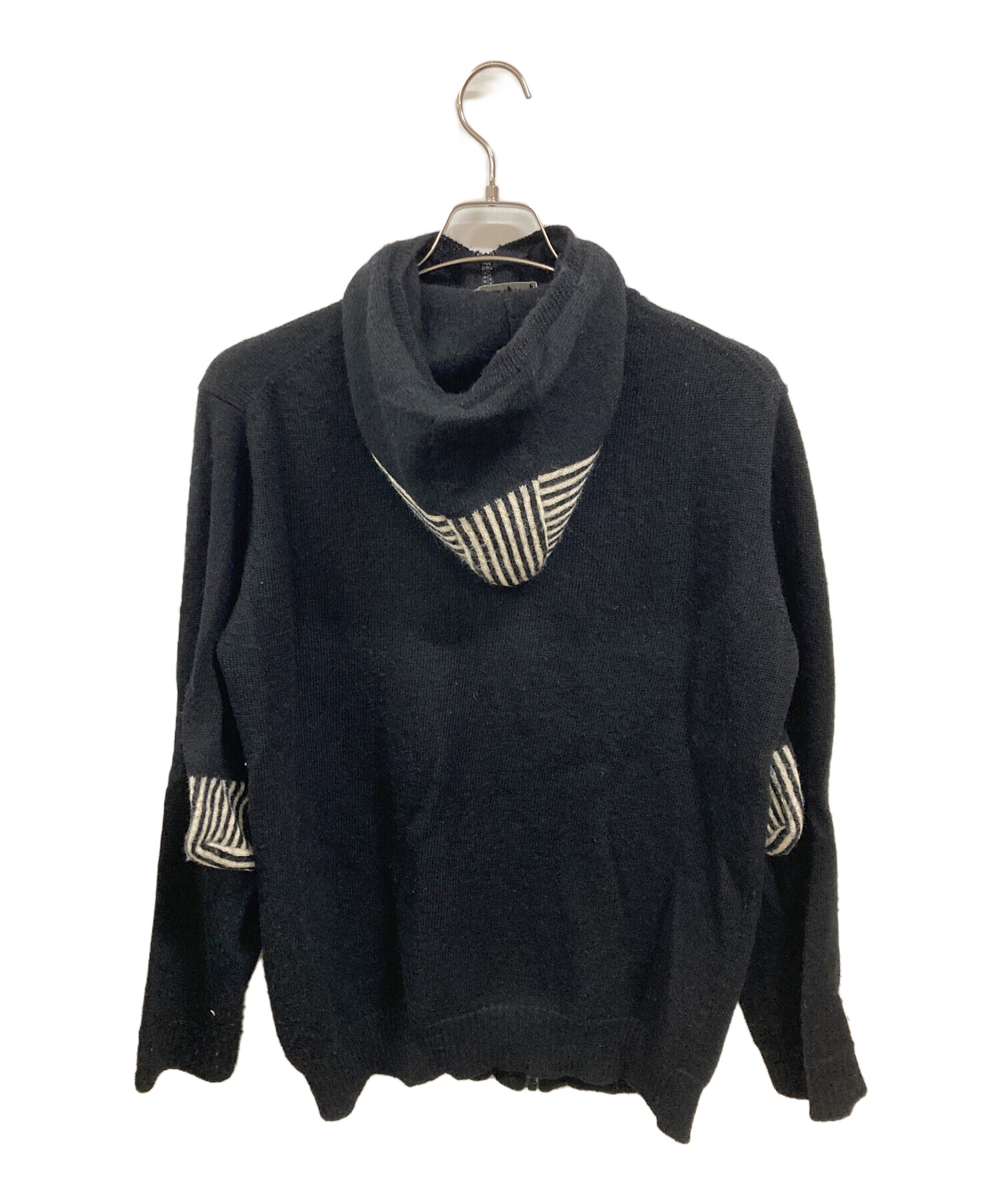 ワイズ Y's YOHJI YAMAMOTO 変形 ニット ワンピース レイヤード ロング 長袖 3 ブラック 黒 I Wish Y\u0027s ワイズ ヨウジヤマモト 変形 ウールニット 希少 ワイズ y\u0027s