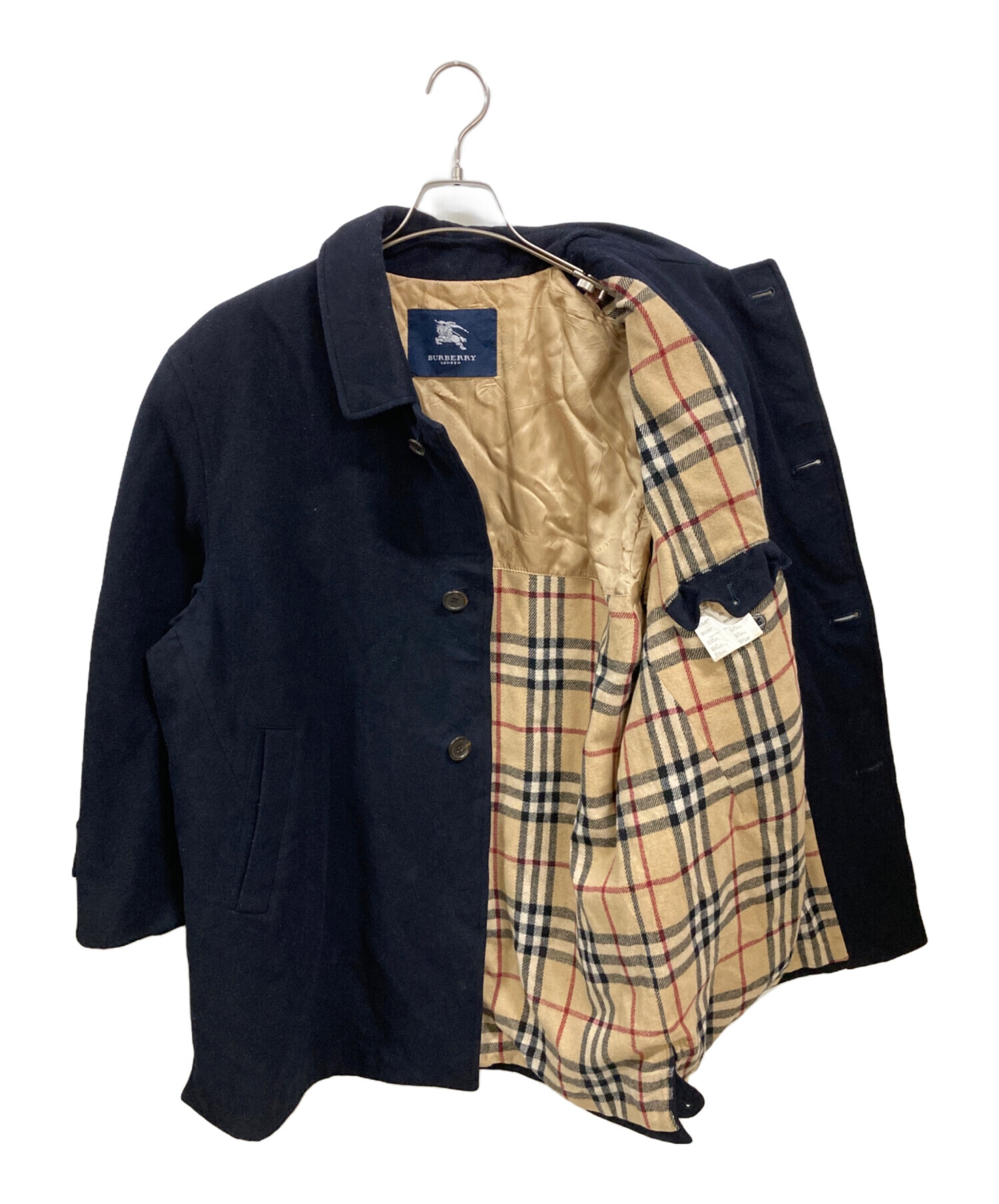 BURBERRY LONDON 総柄 ノバチェック ステンカラーコート 中古・古着通販】BURBERRY LONDON (バーバリーロンドン) 裏地ノバ
