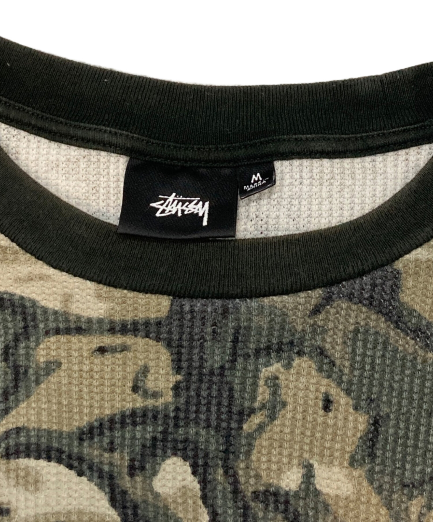 中古・古着通販】stussy (ステューシー) サーマルカットソー グリーン