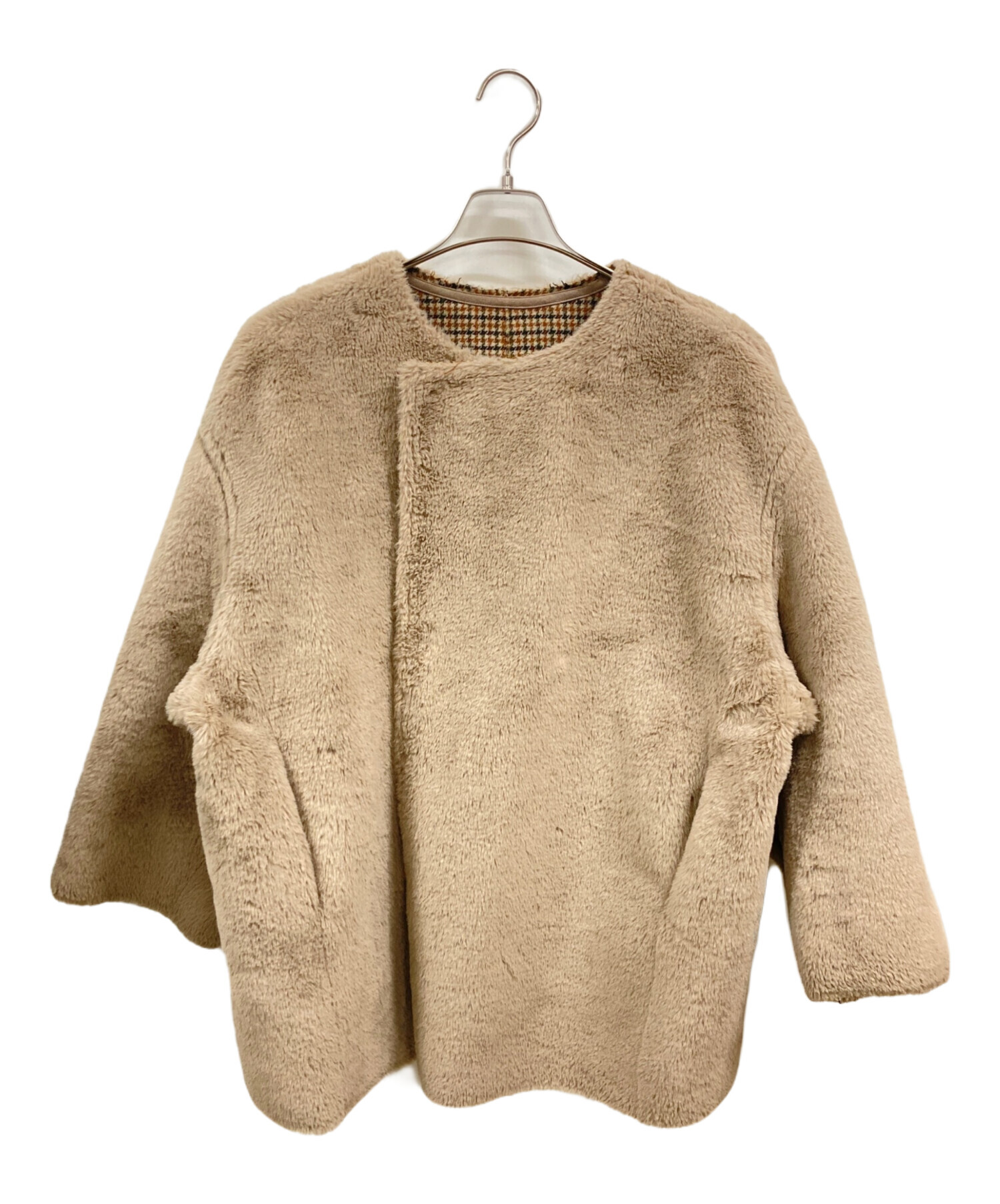 中古・古着通販】furfur (ファーファー) エコファーコート ブラウン 