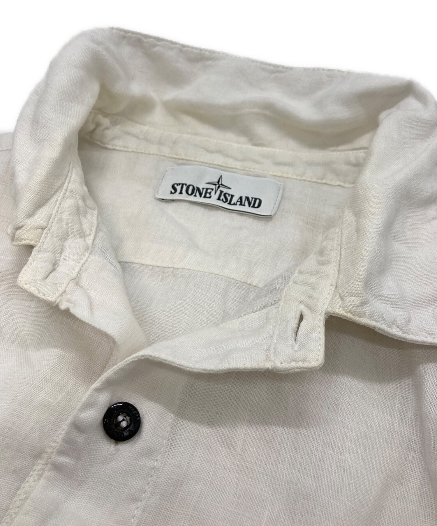 中古・古着通販】STONE ISLAND (ストーンアイランド) リネンシャツ 中古・古着通販】STONE ISLAND (ストーンアイランド) リネンシャツ