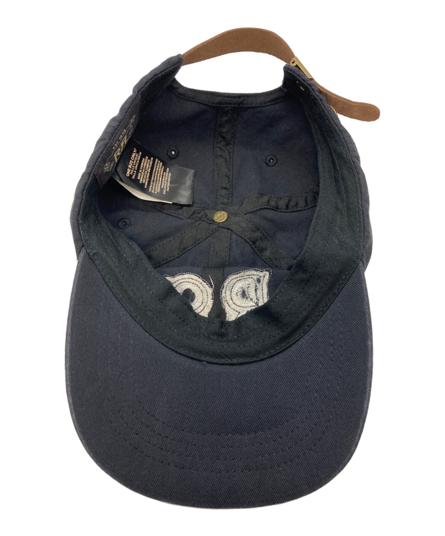 中古・古着通販】RRL (ダブルアールエル) ロゴキャップ ブラック