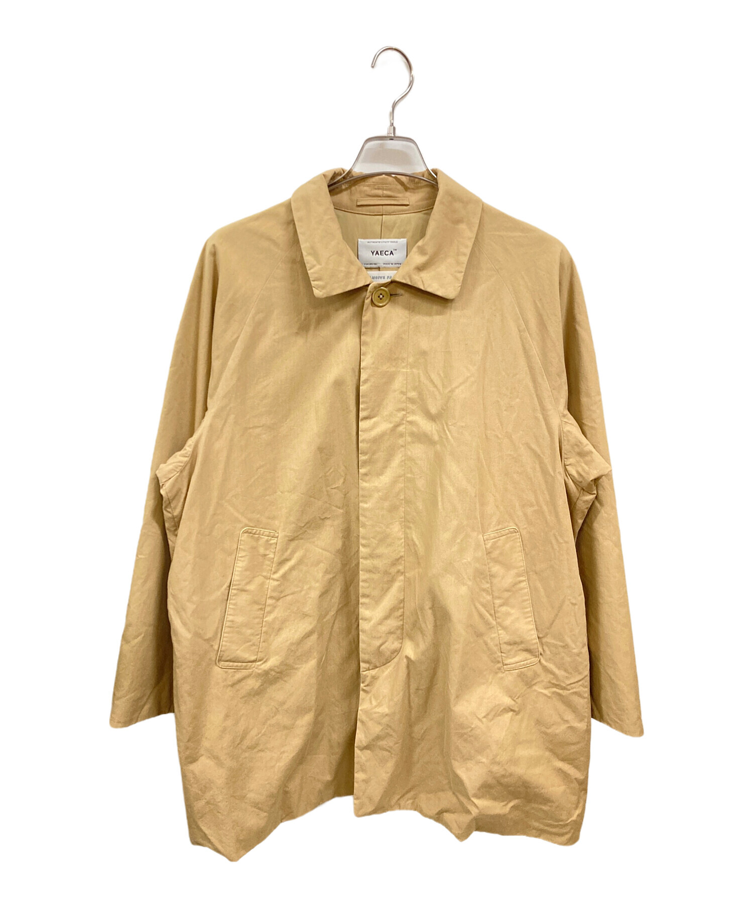 中古・古着通販】YAECA (ヤエカ) ステンカラーコート ベージュ サイズ