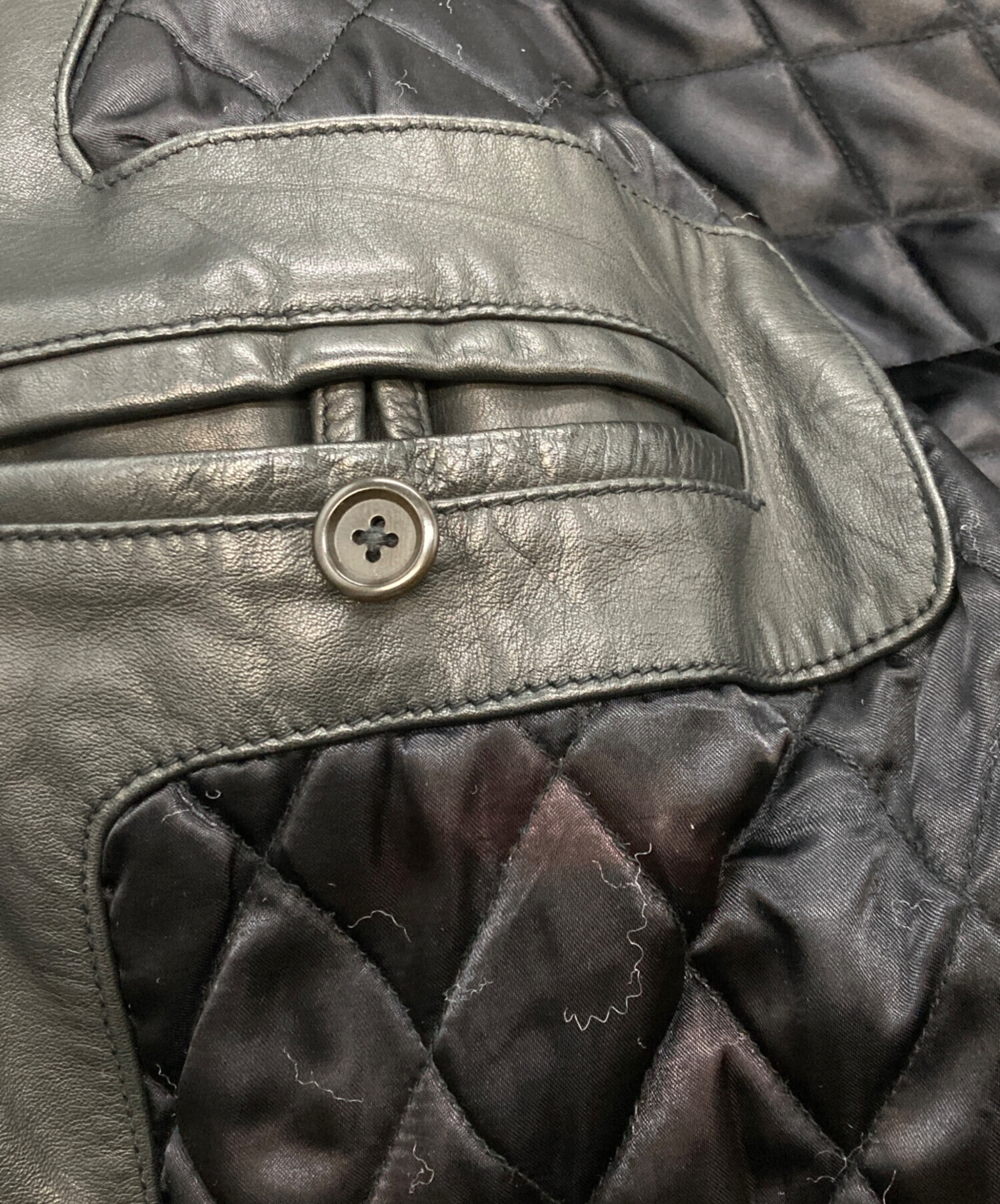 中古・古着通販】OLD GAP (オールドギャップ) レザーカーコート