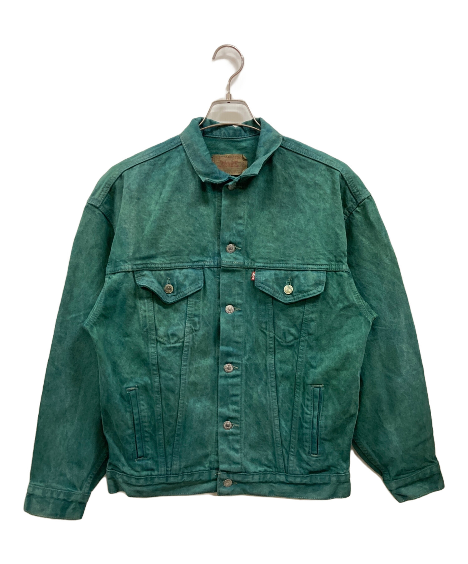リバーシブルデニムジャケット Fサイズ グリーン 中古・古着通販】LEVI'S (リーバイス) デニムジャケット グリーン