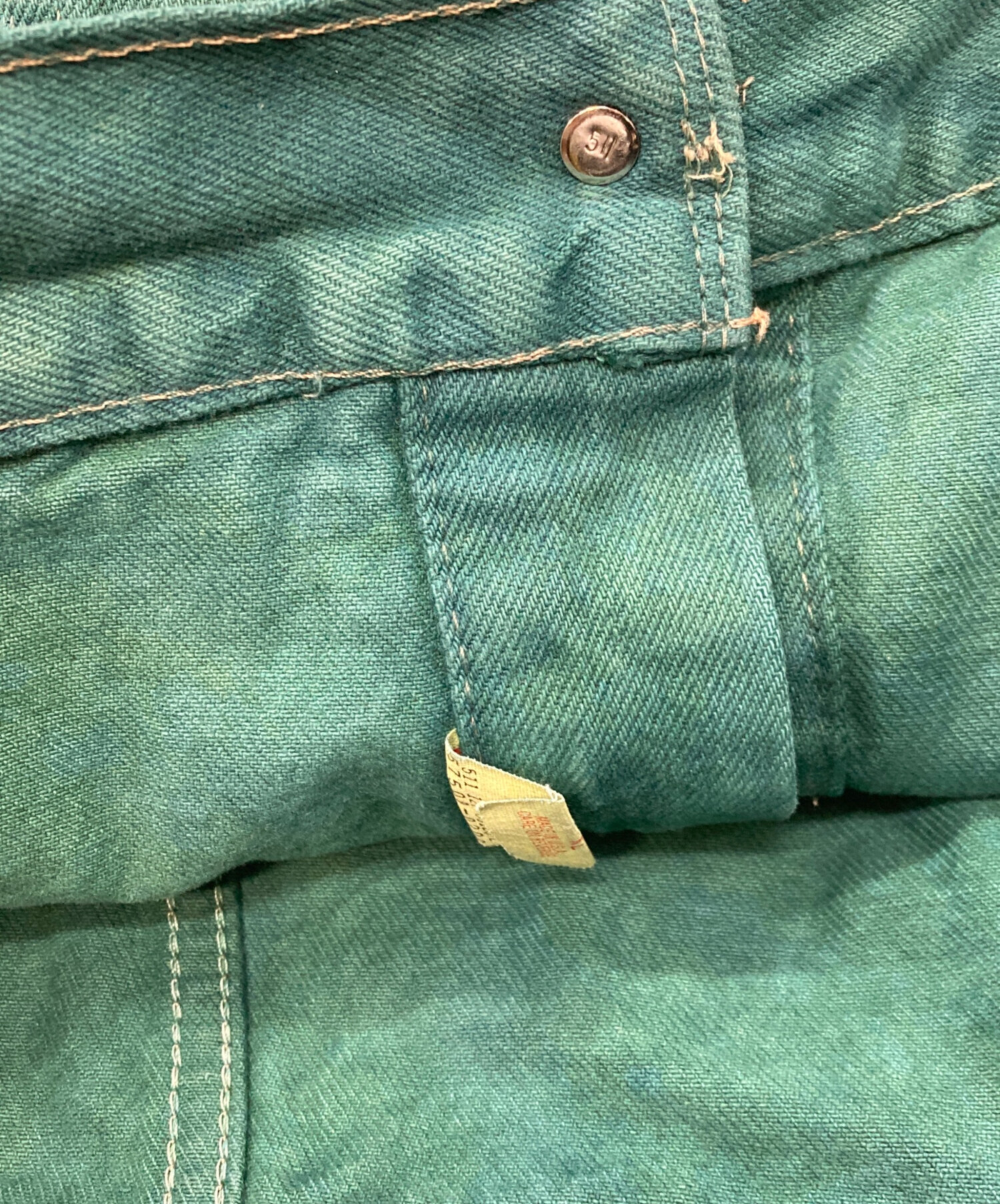 中古・古着通販】LEVI'S (リーバイス) デニムジャケット グリーン