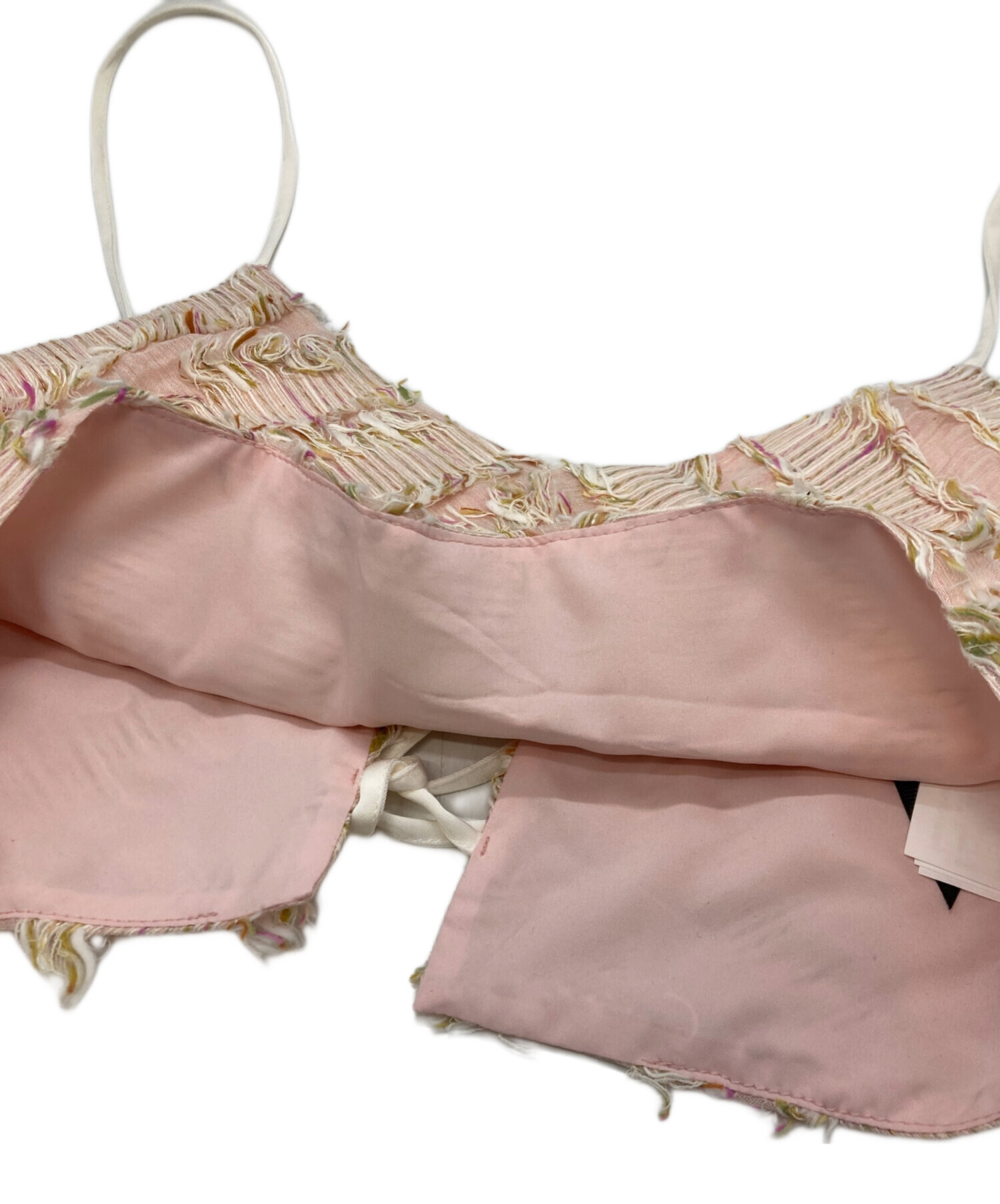 中古・古着通販】AMERI (アメリ) 2WAY MIX PINK SHAGGY BUSTIER ピンク