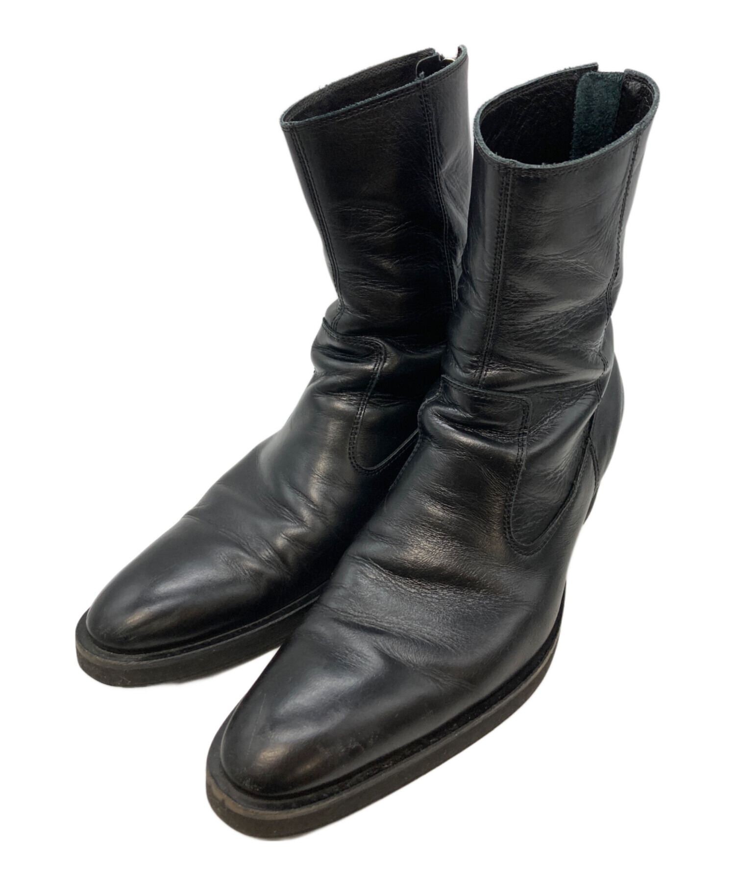 中古・古着通販】NO ID. (ノーアイディー) バックZIPヒールブーツ