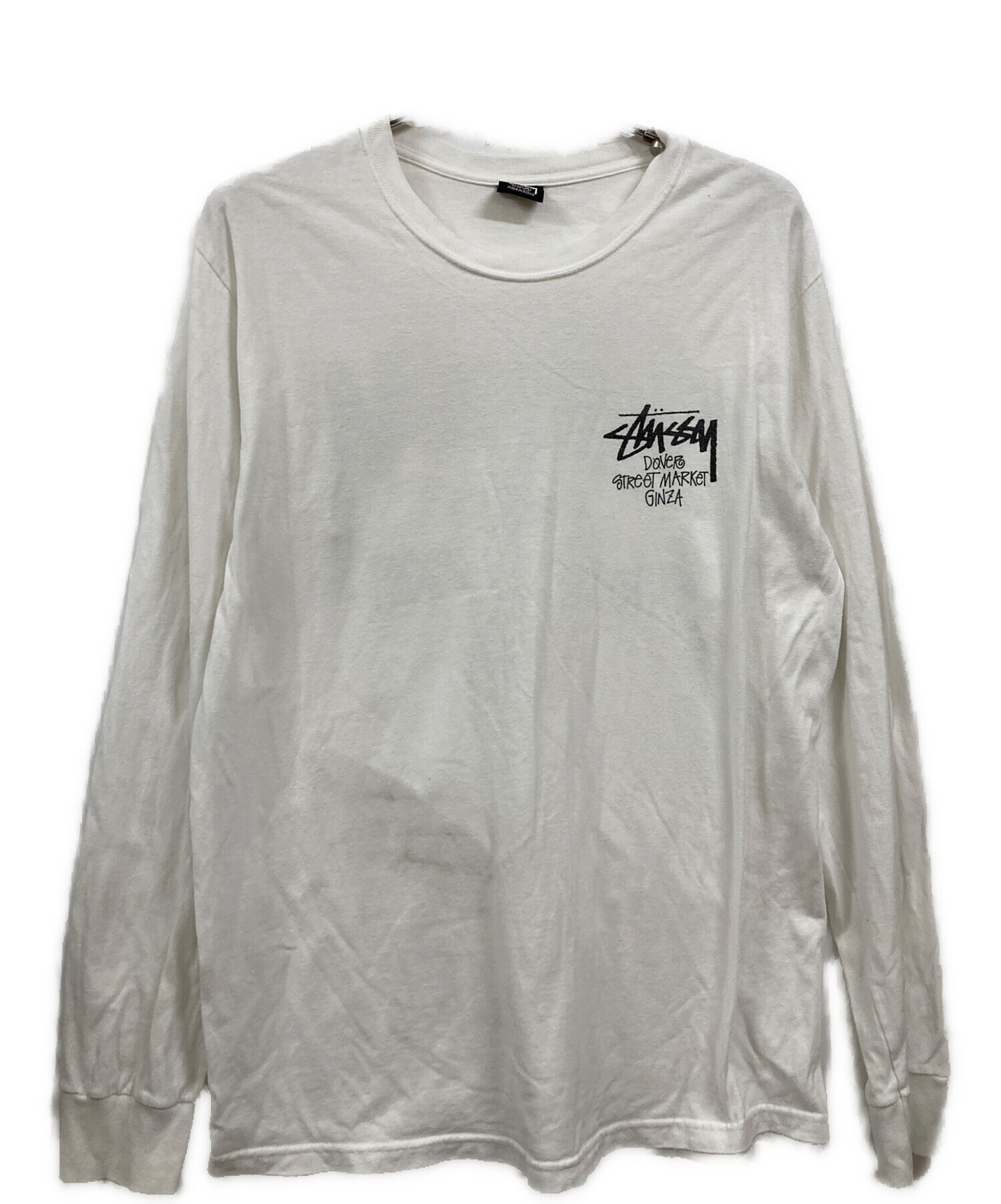 Stussy ロゴプリント Tシャツ M ホワイト 中古・古着通販】stussy (ステューシー) プリントカットソー ホワイト