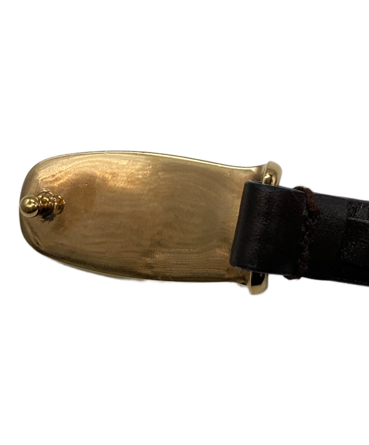 中古・古着通販】GUCCI (グッチ) レザーベルト ブラウン サイズ:70・28