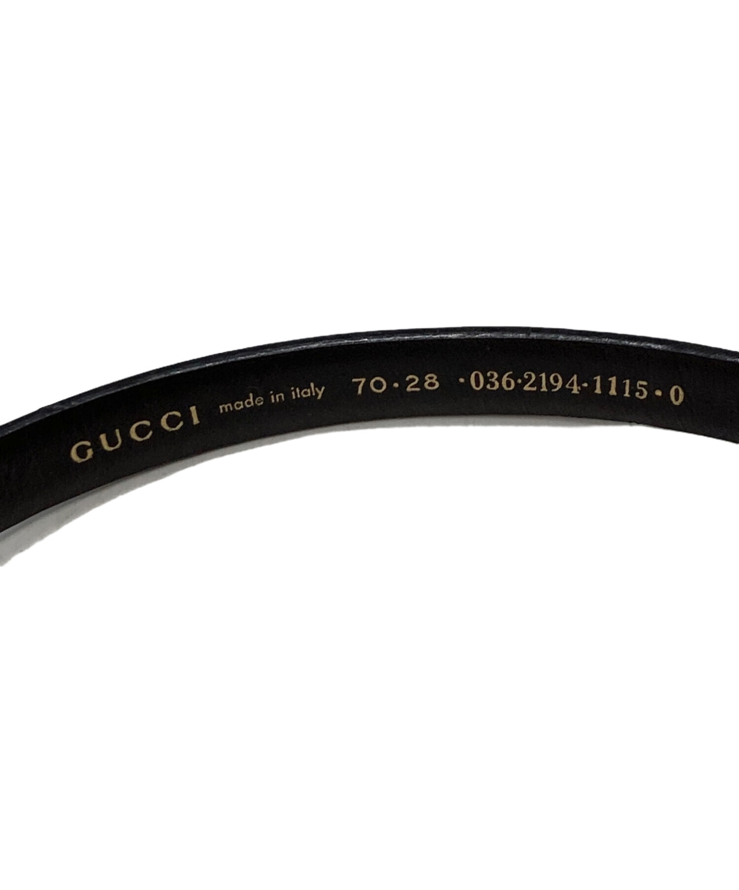 中古・古着通販】GUCCI (グッチ) レザーベルト ブラウン サイズ:70・28