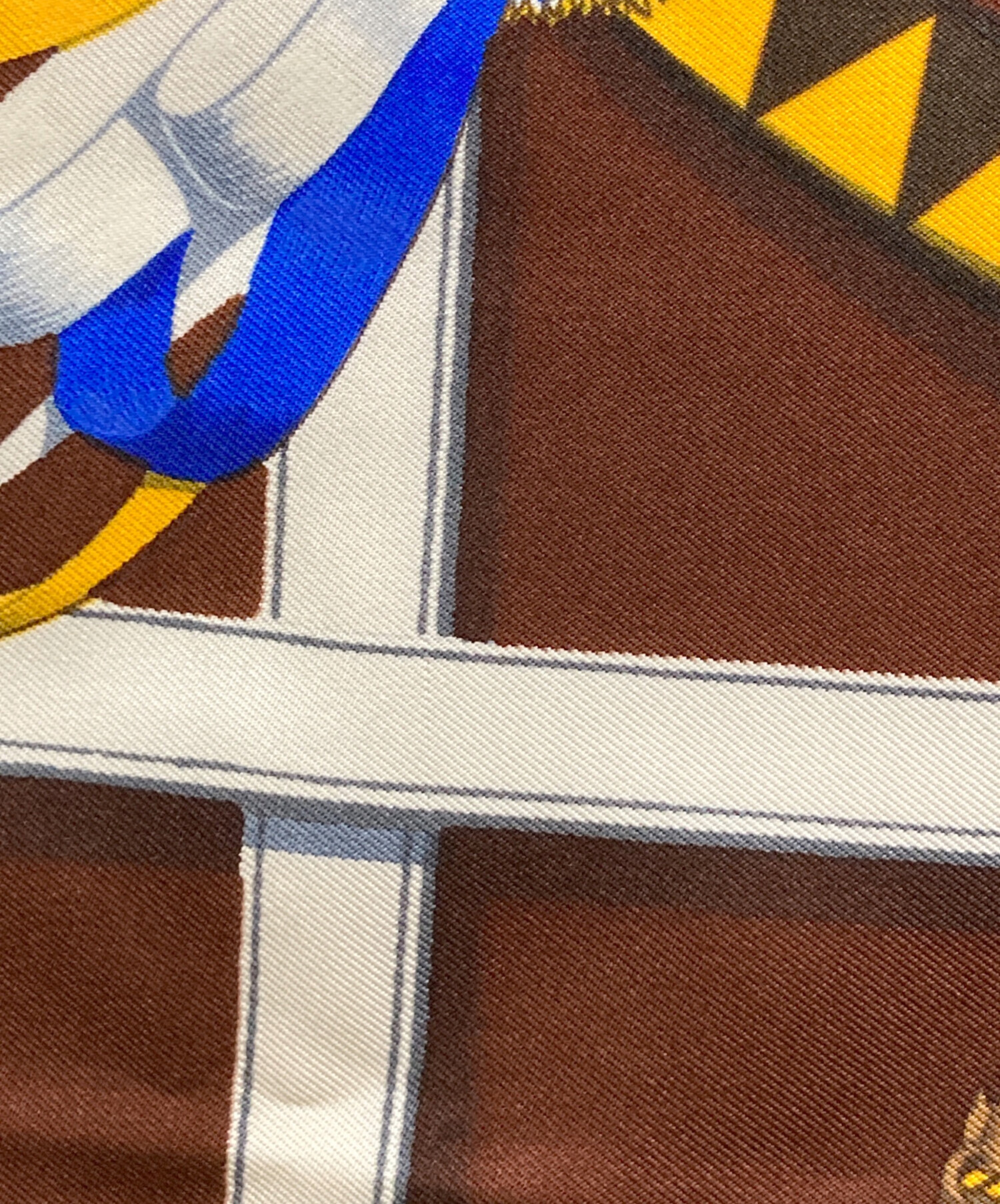 中古・古着通販】HERMES (エルメス) 馬着柄シルクスカーフ ブラウン