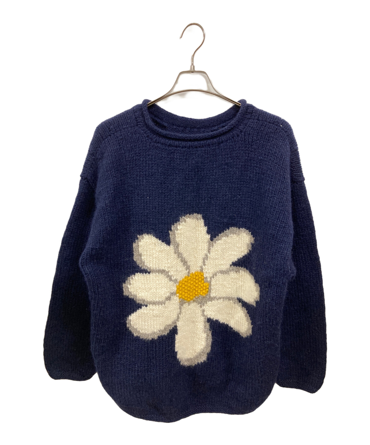 中古・古着通販】USED (ユーズド) フラワーモチーフエクアドルニット