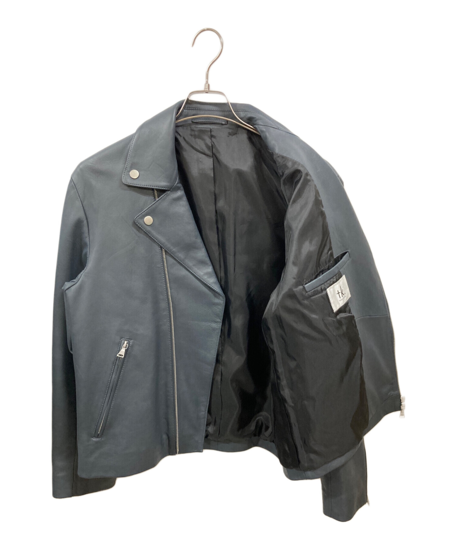 TK（TAKEO KIKUCHI）レザージャケット 羊革 メンズ ラムレザーダブル