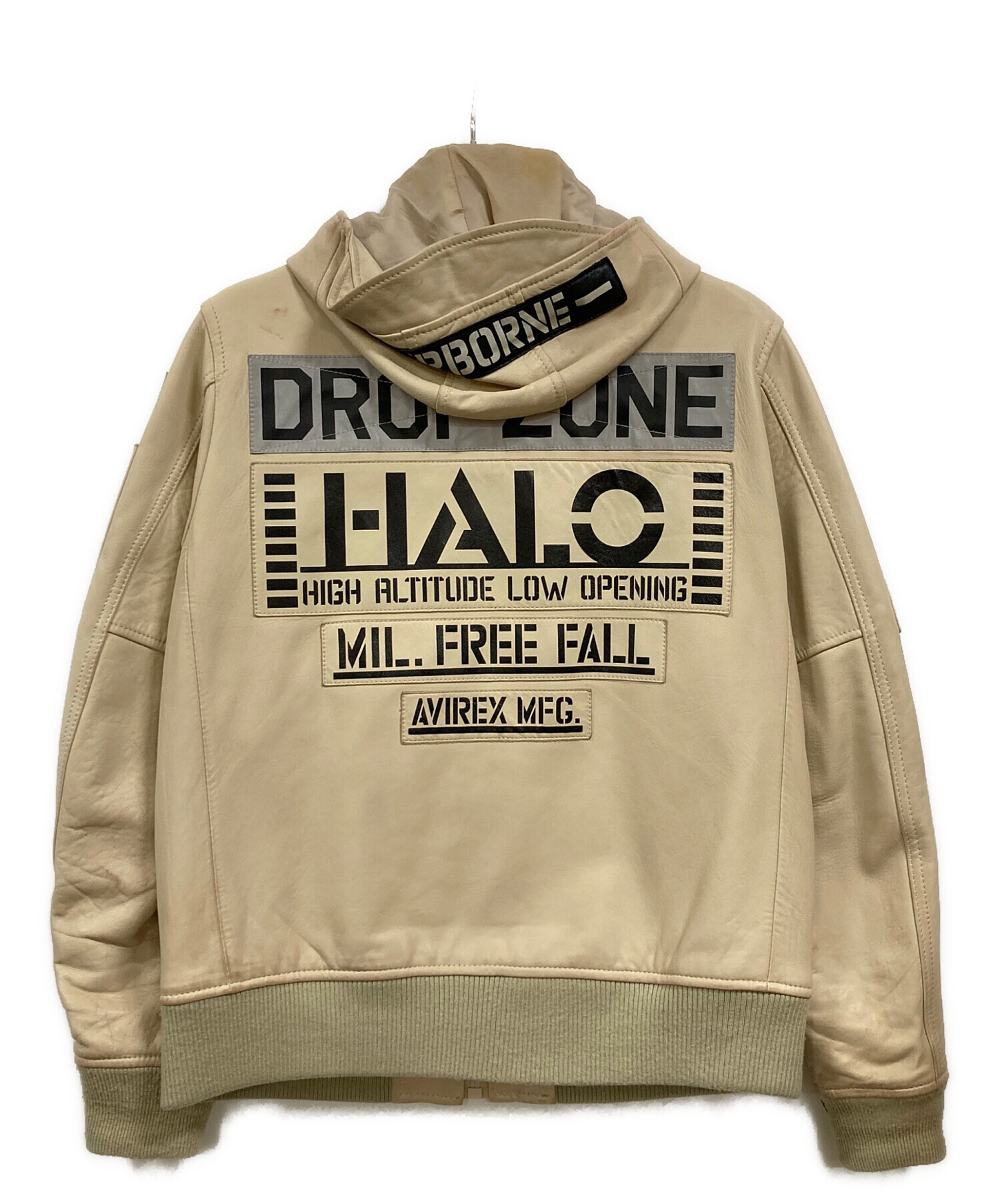 中古・古着通販】AVIREX (アヴィレックス) LEATHER HOODIE HALO
