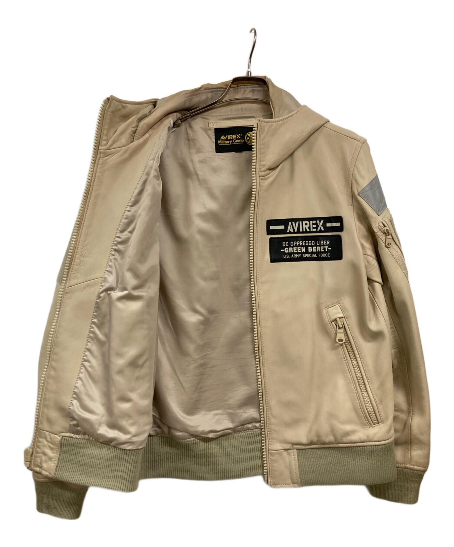 AVIREX leather hoodie レザー パーカー サイズL アヴィレックス AVIREX 《WEB&DEPOT限定》LEATHER HOODIE/レザーフード