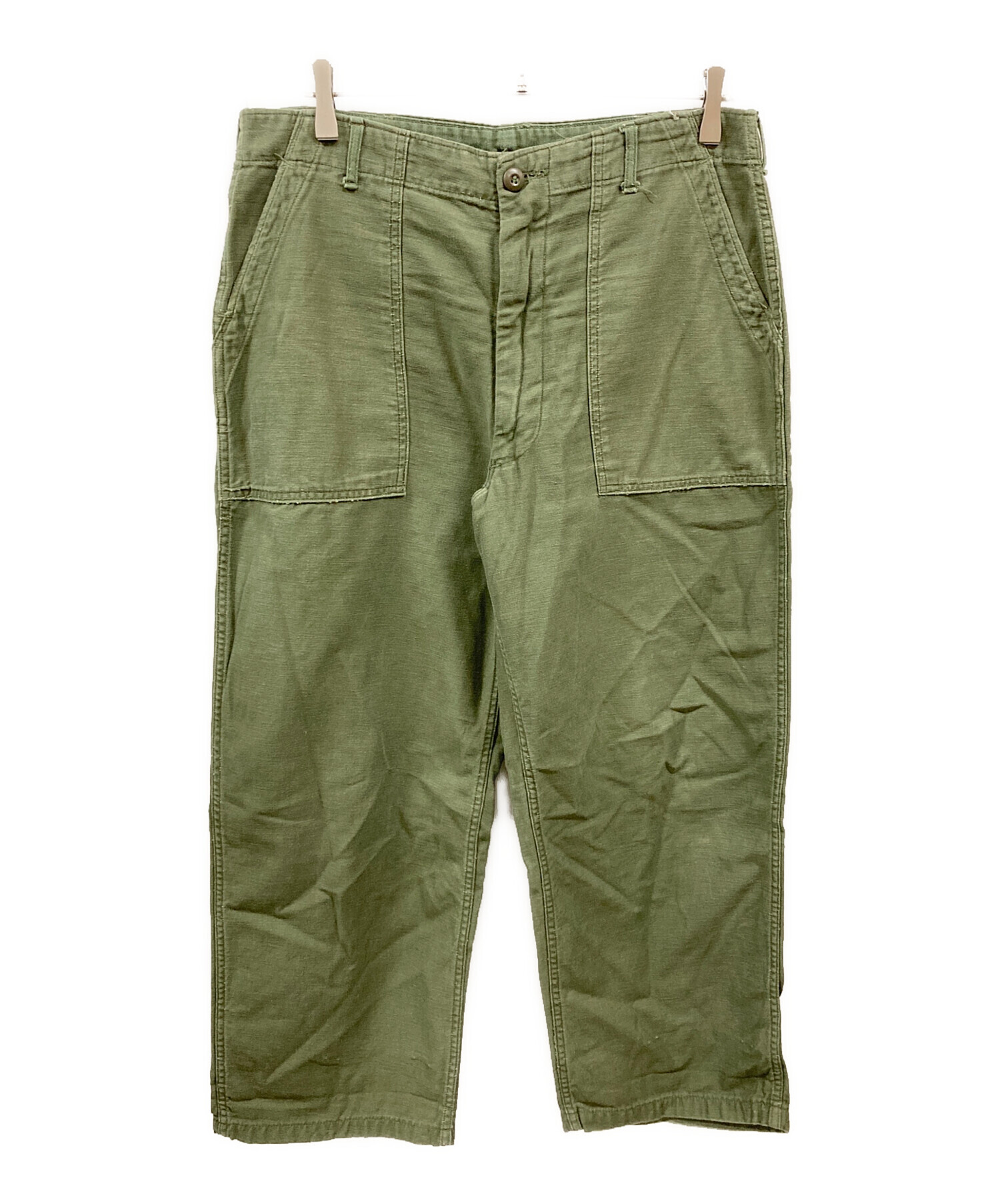 U.S. ARMY(ユーエスアーミー) 60s LOUIS ARONOF社製 IDEALジップ コットンポプリンベイカーパンツ メンズ  42 / 34【中古】【ブランド古着バズストア】 中古・古着通販】US ARMY (ユーエスアーミー) ベイカーパンツ カーキ