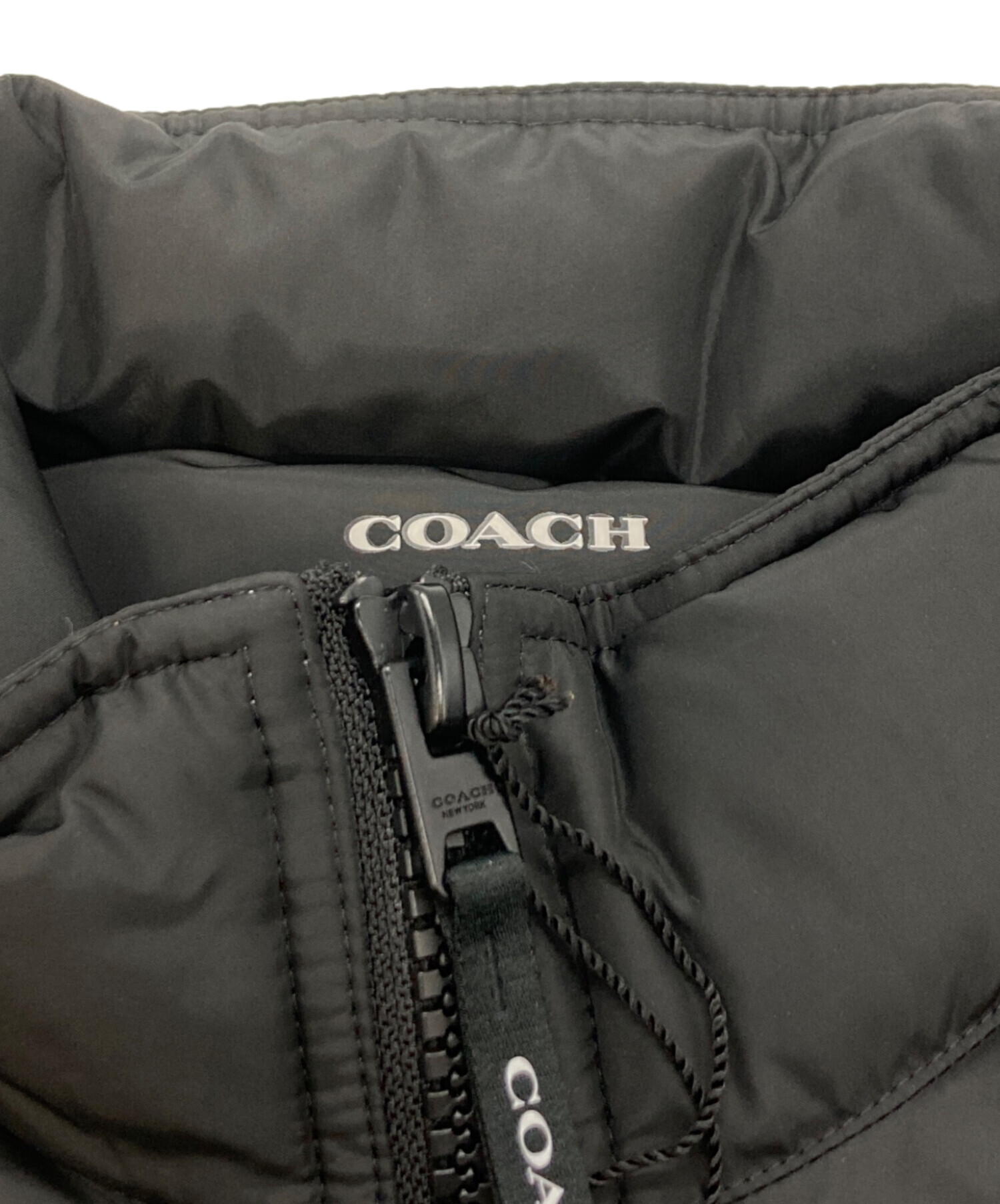 中古・古着通販】COACH (コーチ) シグネチャー ダウン ベスト ブラック 