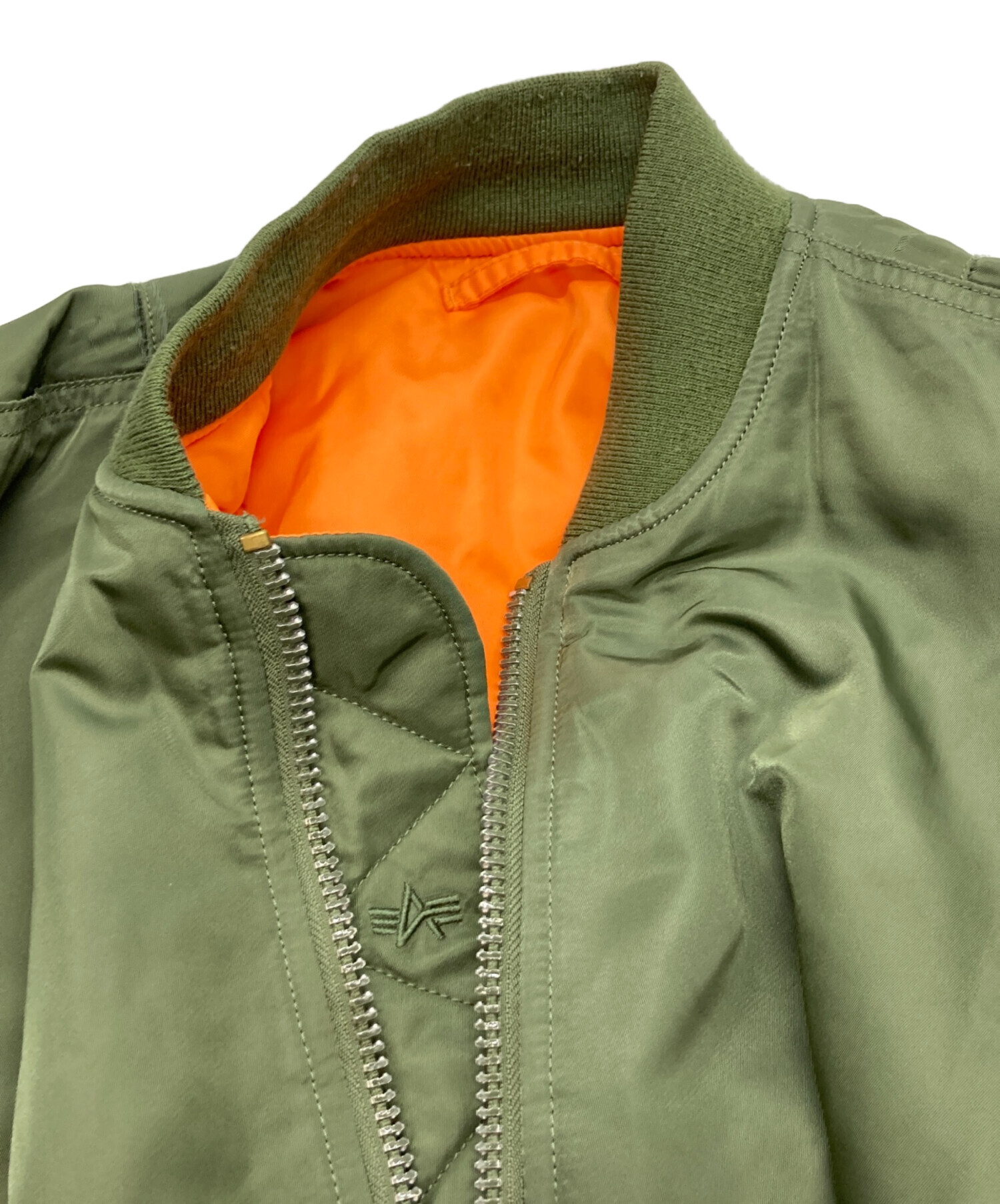 中古・古着通販】ALPHA (アルファ) MA-1ジャケット オリーブ サイズ:L