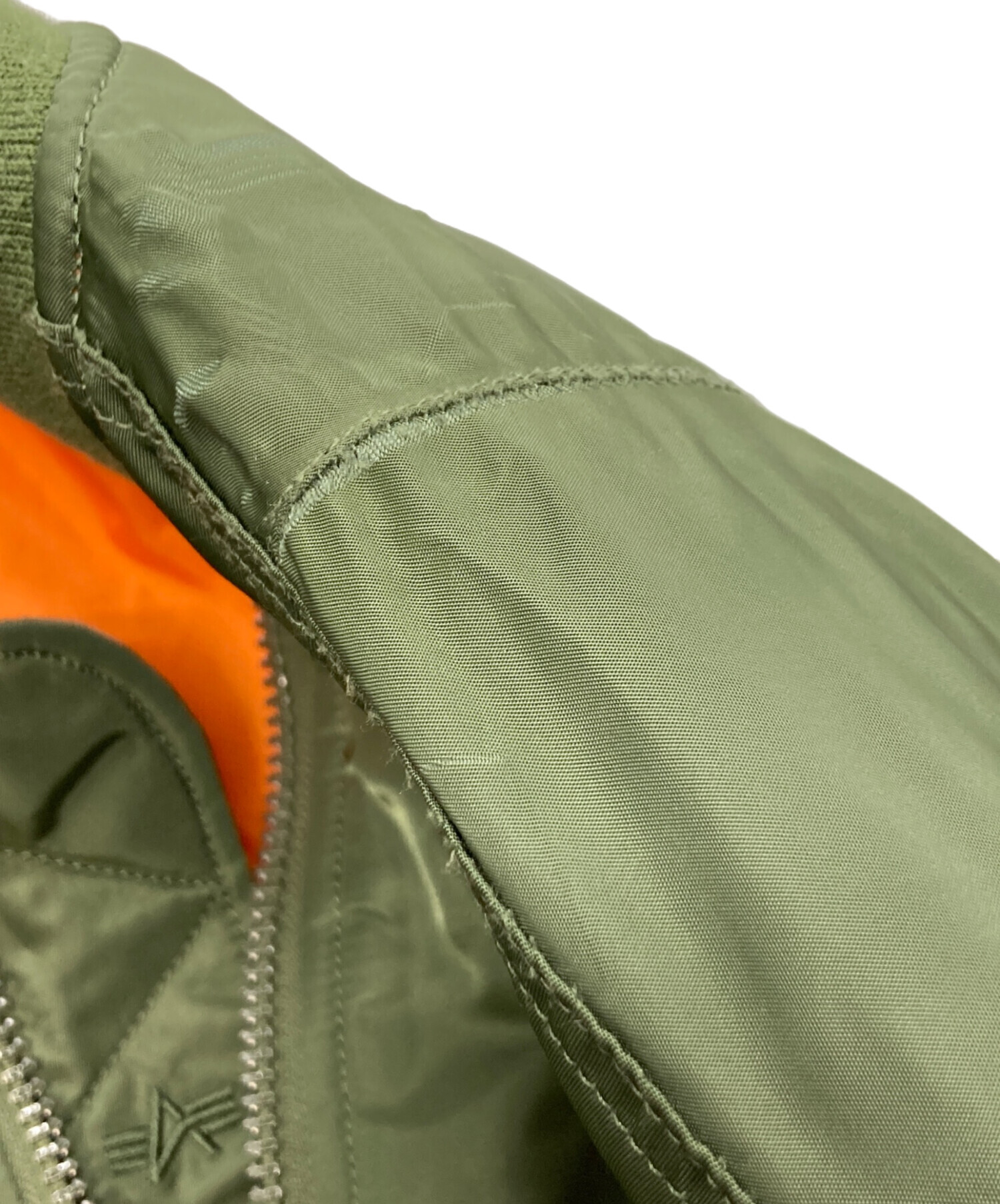 中古・古着通販】ALPHA (アルファ) MA-1ジャケット オリーブ サイズ:L