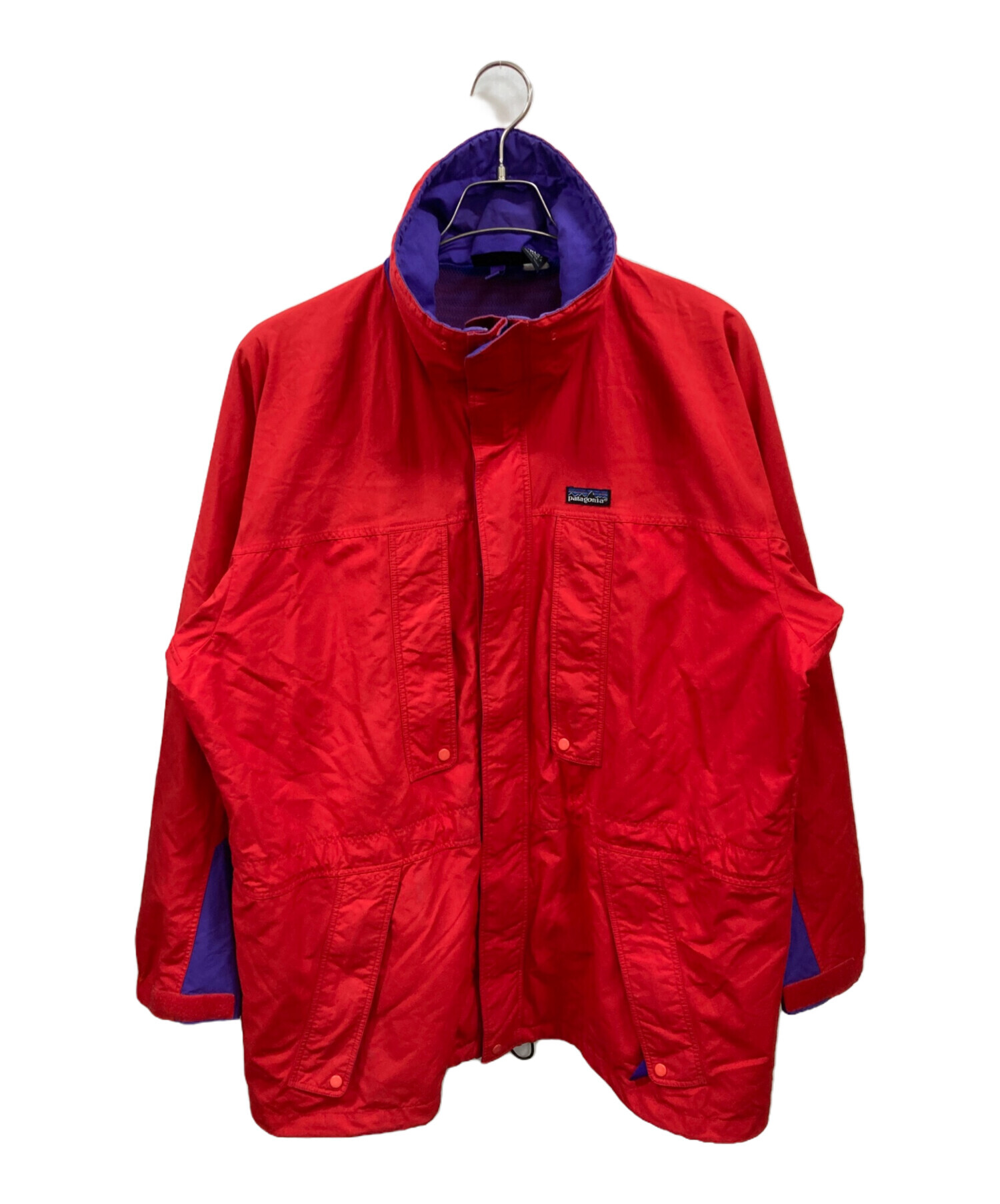patagonia パタゴニア レディース ナイロンジャケット M レッド 07年製 パタゴニア リバーシブル フリース×ナイロンジャケット