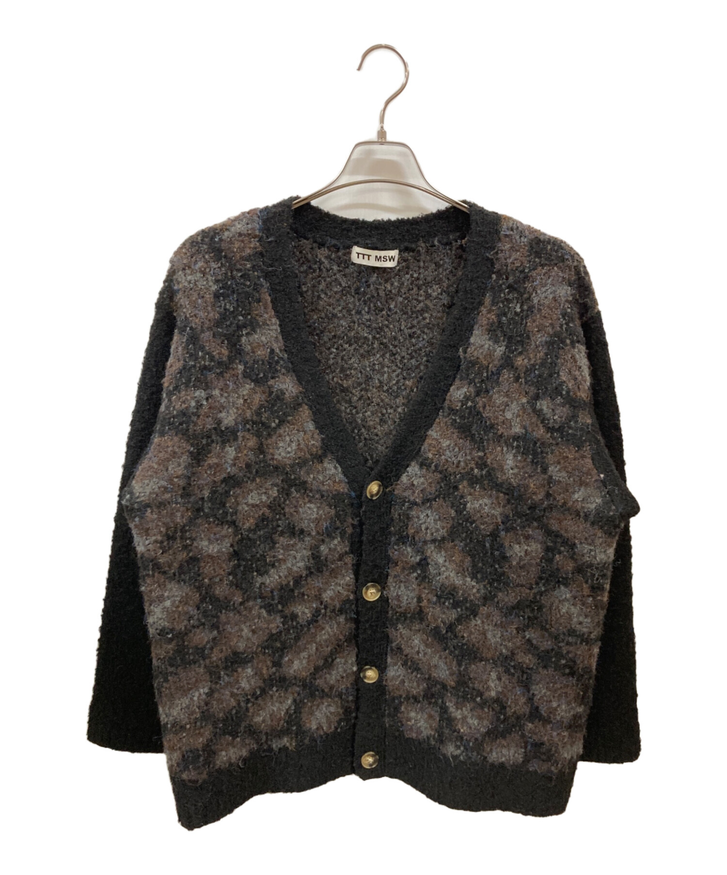 中古・古着通販】TTT MSW (ティー) レオパードニットカーディガン