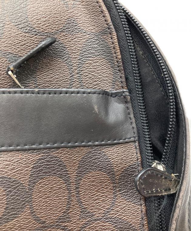 中古・古着通販】COACH (コーチ) ボディバッグ ブラック×ブラウン