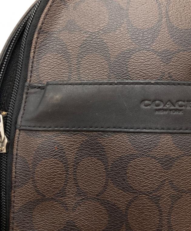 【未使用】COACH ボディバッグ レザー　ブラウン×ブラック COACH ボディバッグ ブラウン キャンバス/レザー 【公式通販】