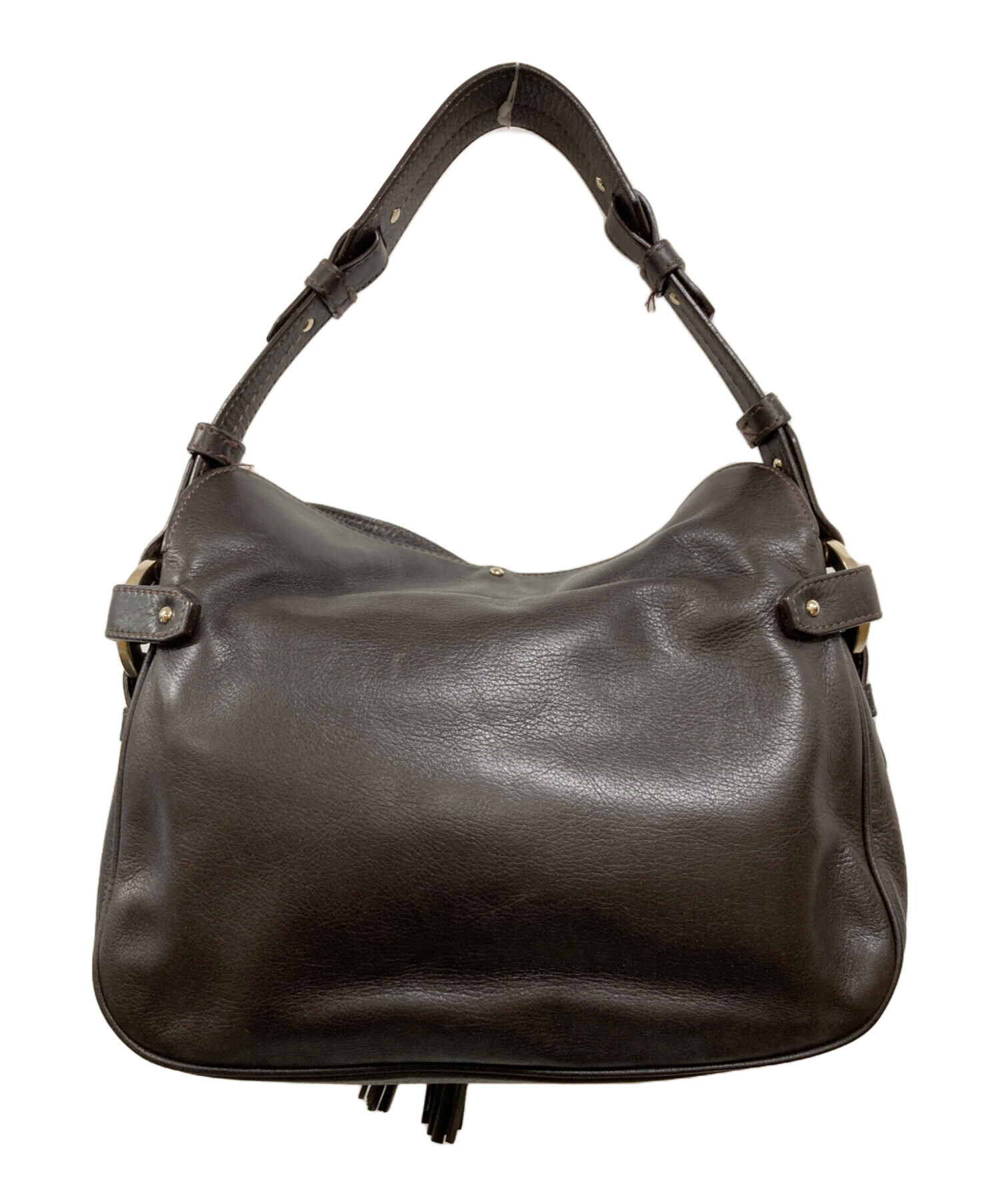 中古・古着通販】BALLY (バリー) レザーワンショルダーバッグ ブラウン 