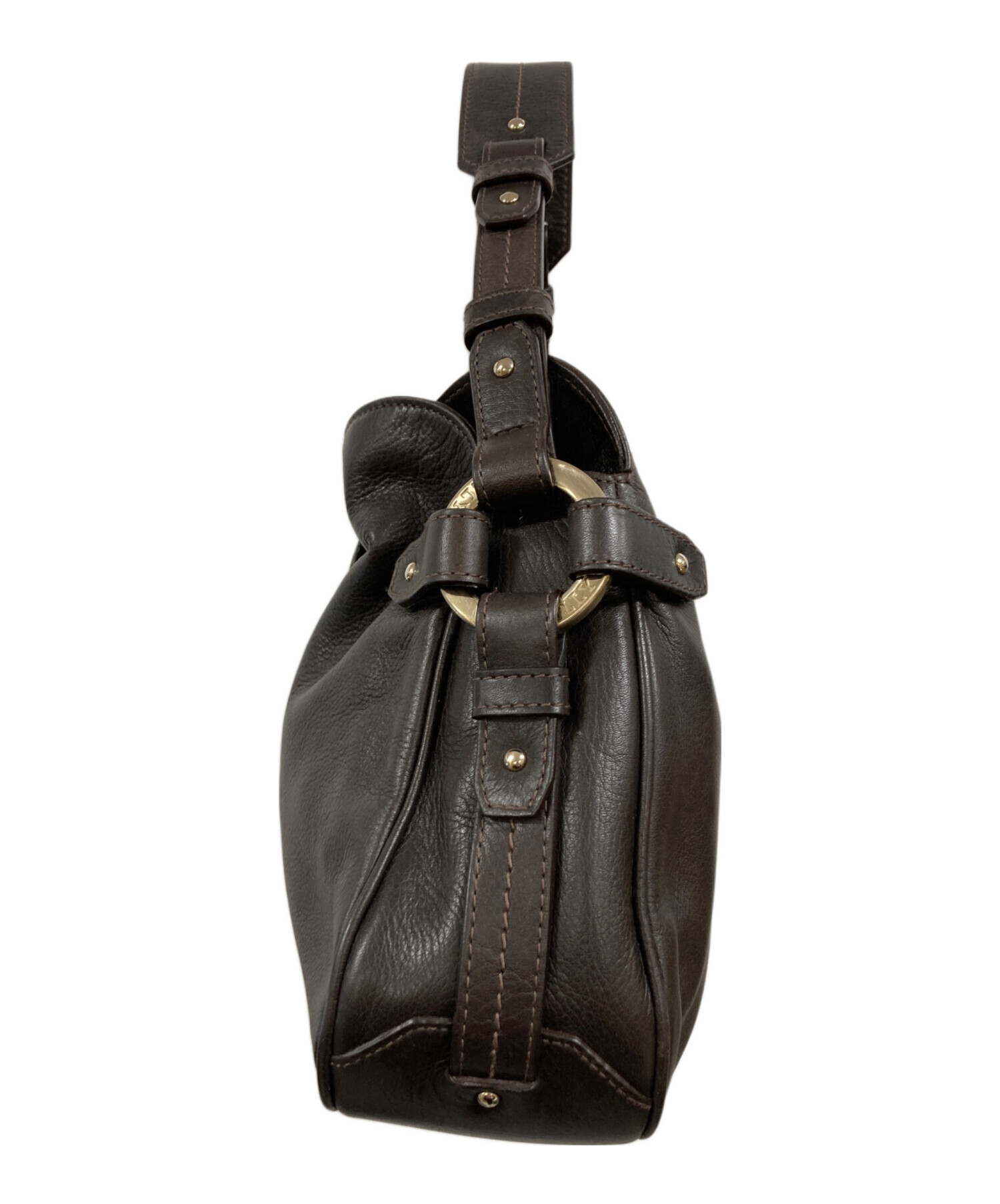 中古・古着通販】BALLY (バリー) レザーワンショルダーバッグ ブラウン 