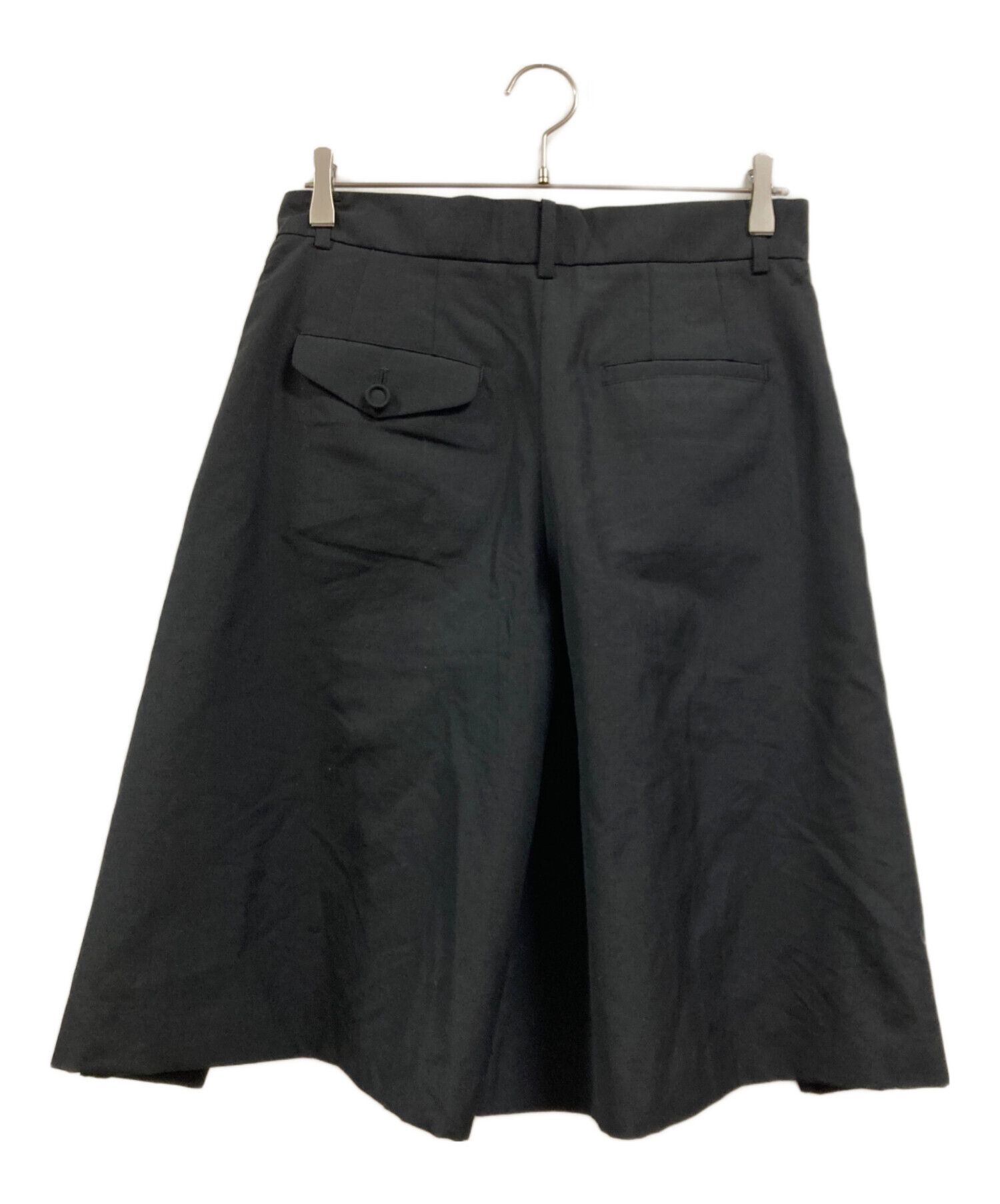 パンツ ORIMI 25SS ORIMI WRAP SHORT SLACKS 中古・古着通販】ORIMI (オリミ) WRAP SHORT SLACKS ブラック サイズ:2
