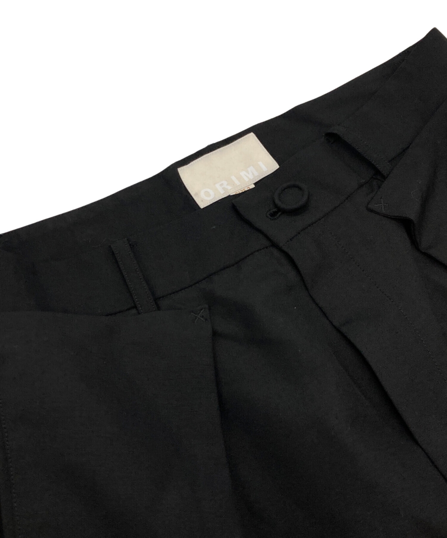 中古・古着通販】ORIMI (オリミ) WRAP SHORT SLACKS ブラック サイズ:2