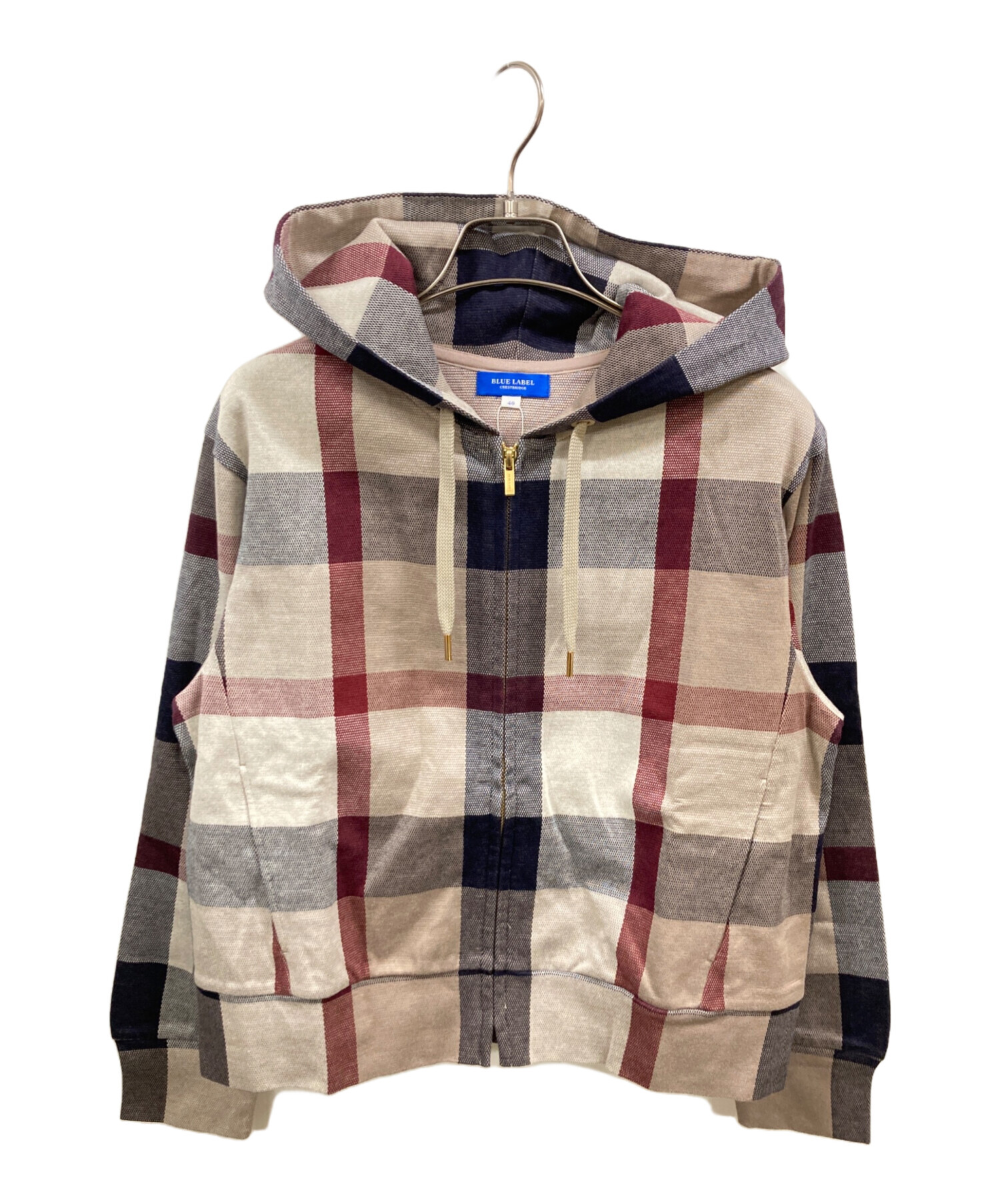 BLUE LABEL CRESTBRIDGE チェック柄パーカー38 新品タグ付 はっ水】クレストブリッジチェックマウンテンパーカー（ジャケット