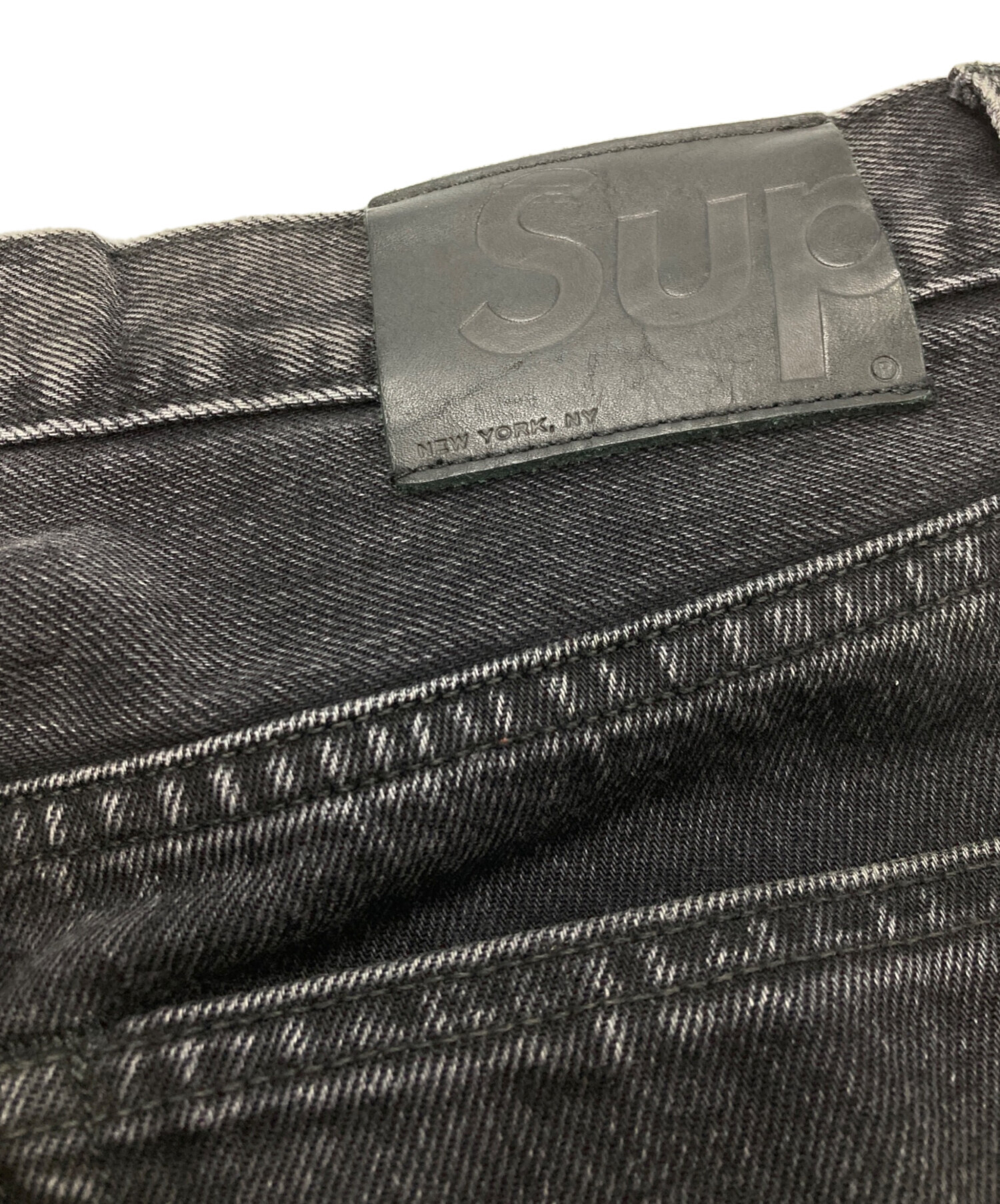 中古・古着通販】Supreme (シュプリーム) ブラックデニムパンツ