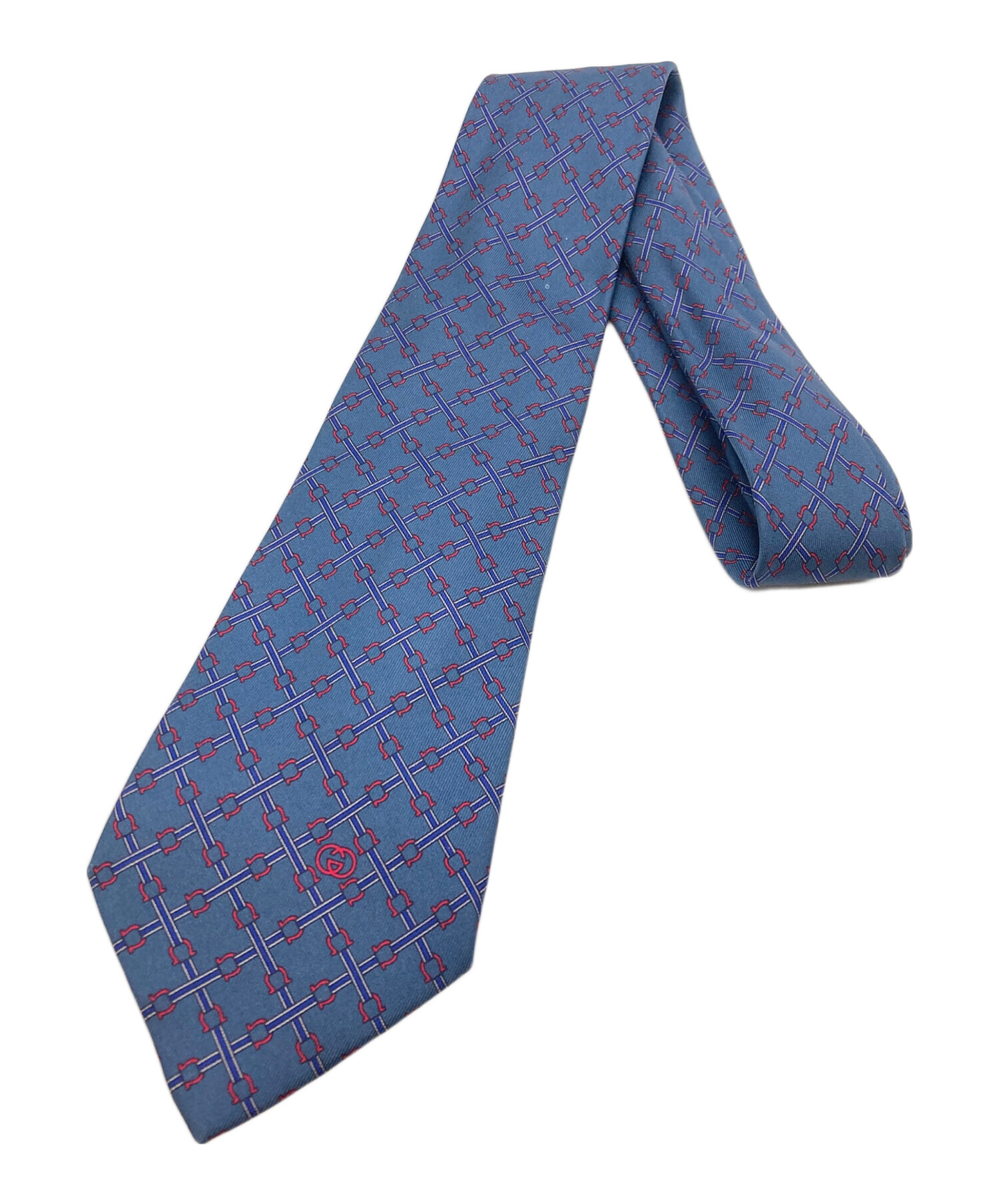 【GUCCI】シルクネクタイ 未使用品 タグ付 新社会人 就職 就活 グッチ 男 中古・古着通販】GUCCI (グッチ) シルクネクタイ ネイビー サイズ:不明